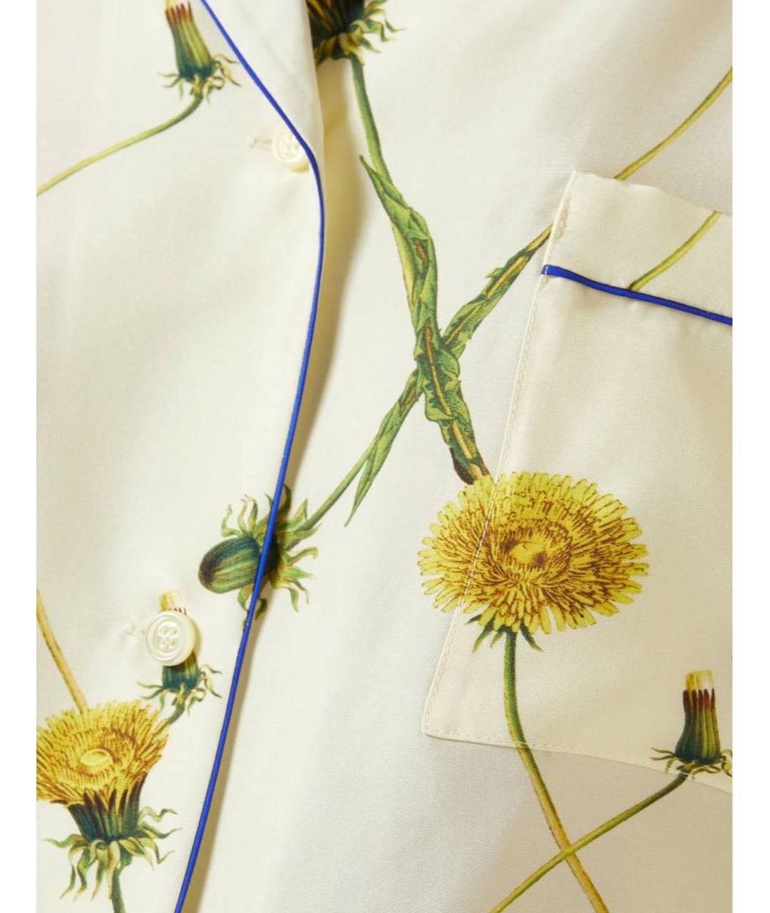 BURBERRY Белая шелковая блузы, фото 4