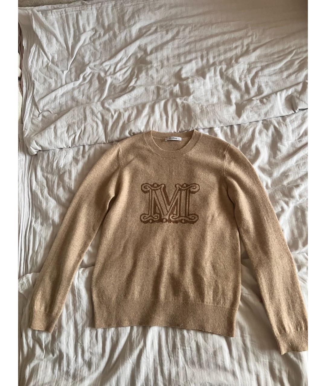 MAX MARA Бежевый кашемировый джемпер / свитер, фото 4