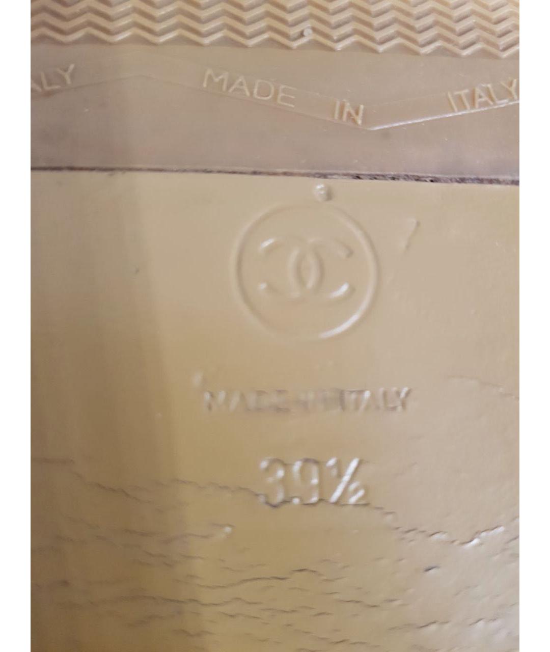 CHANEL Бежевые замшевые сабо, фото 3