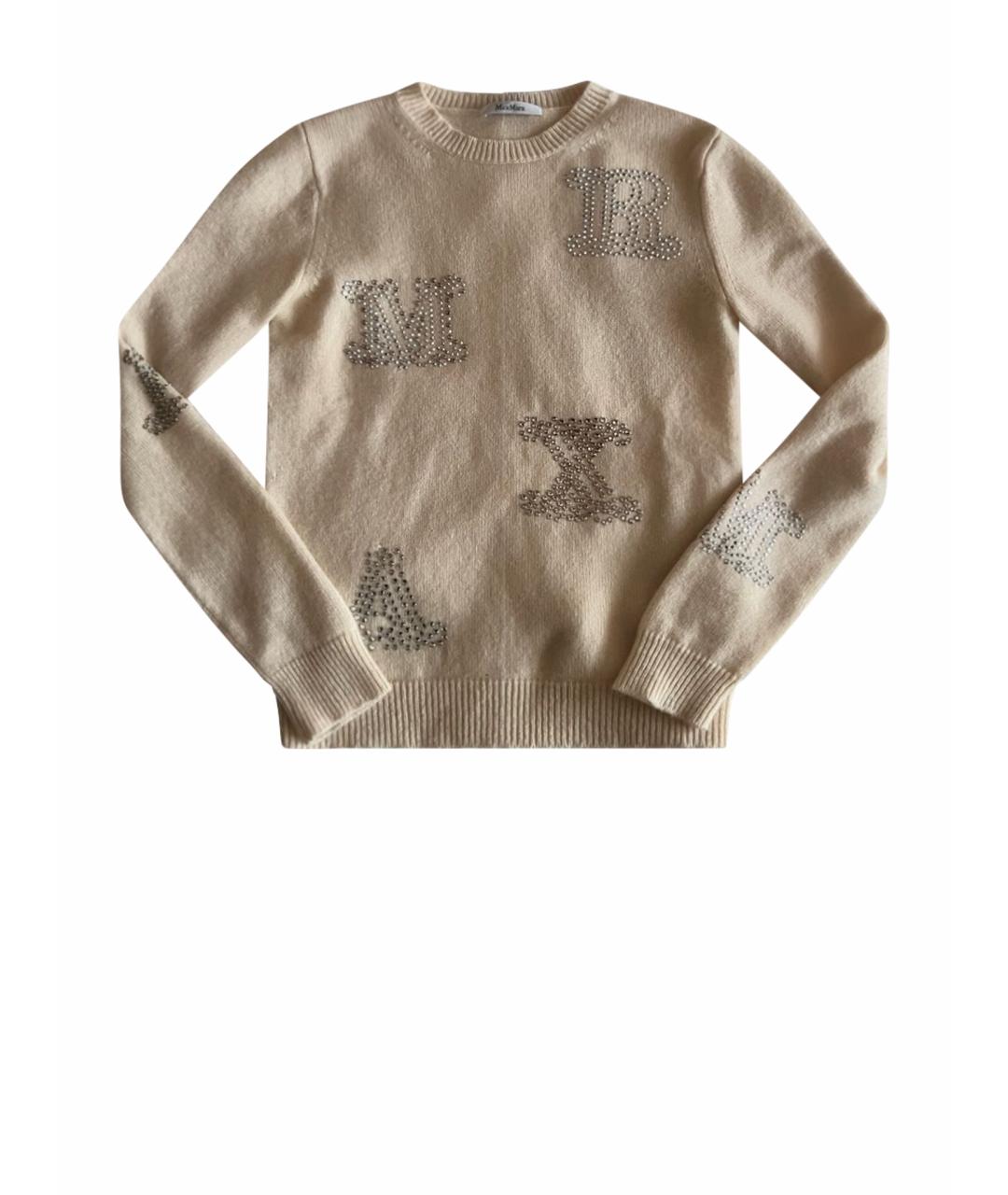 MAX MARA Белый кашемировый джемпер / свитер, фото 1