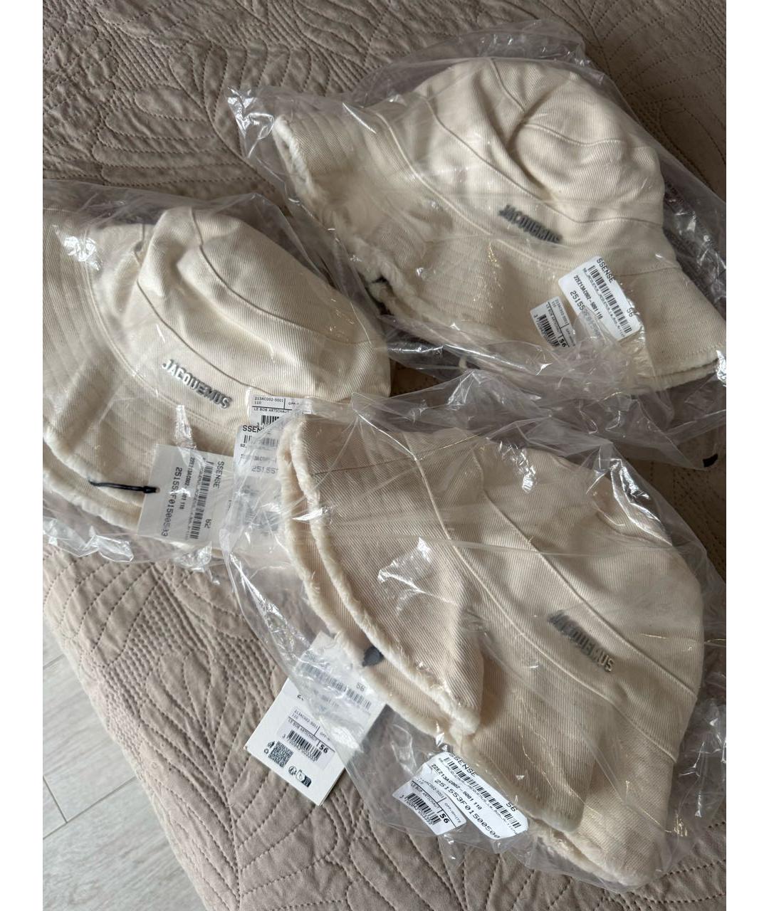 JACQUEMUS Бежевая хлопковая панама, фото 4