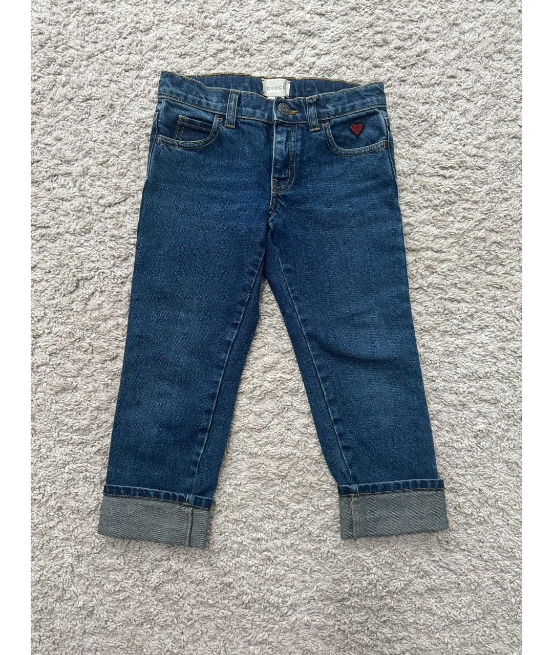 GUCCI Темно-синие деним детские джинсы, фото 6