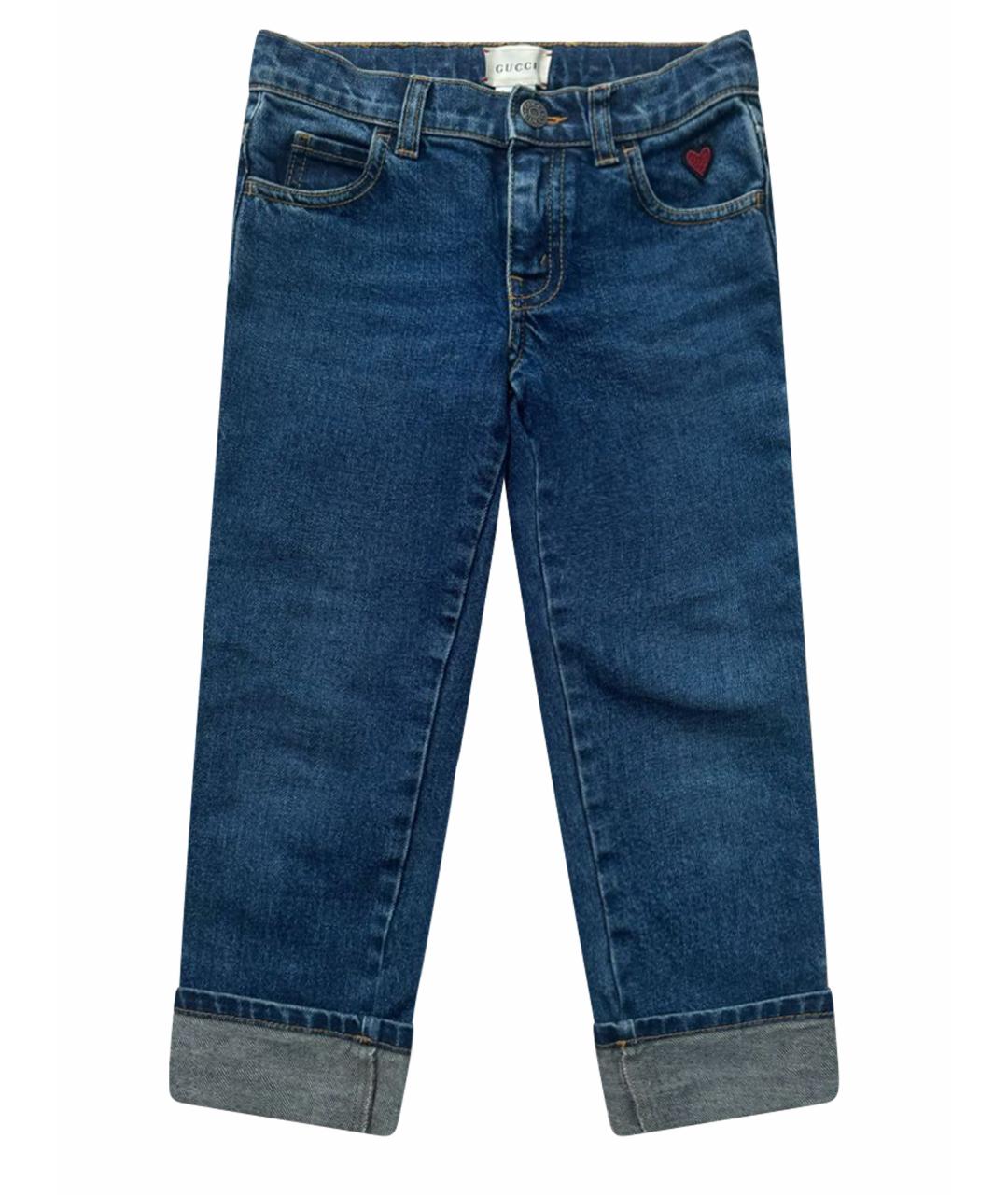 GUCCI Темно-синие деним детские джинсы, фото 1