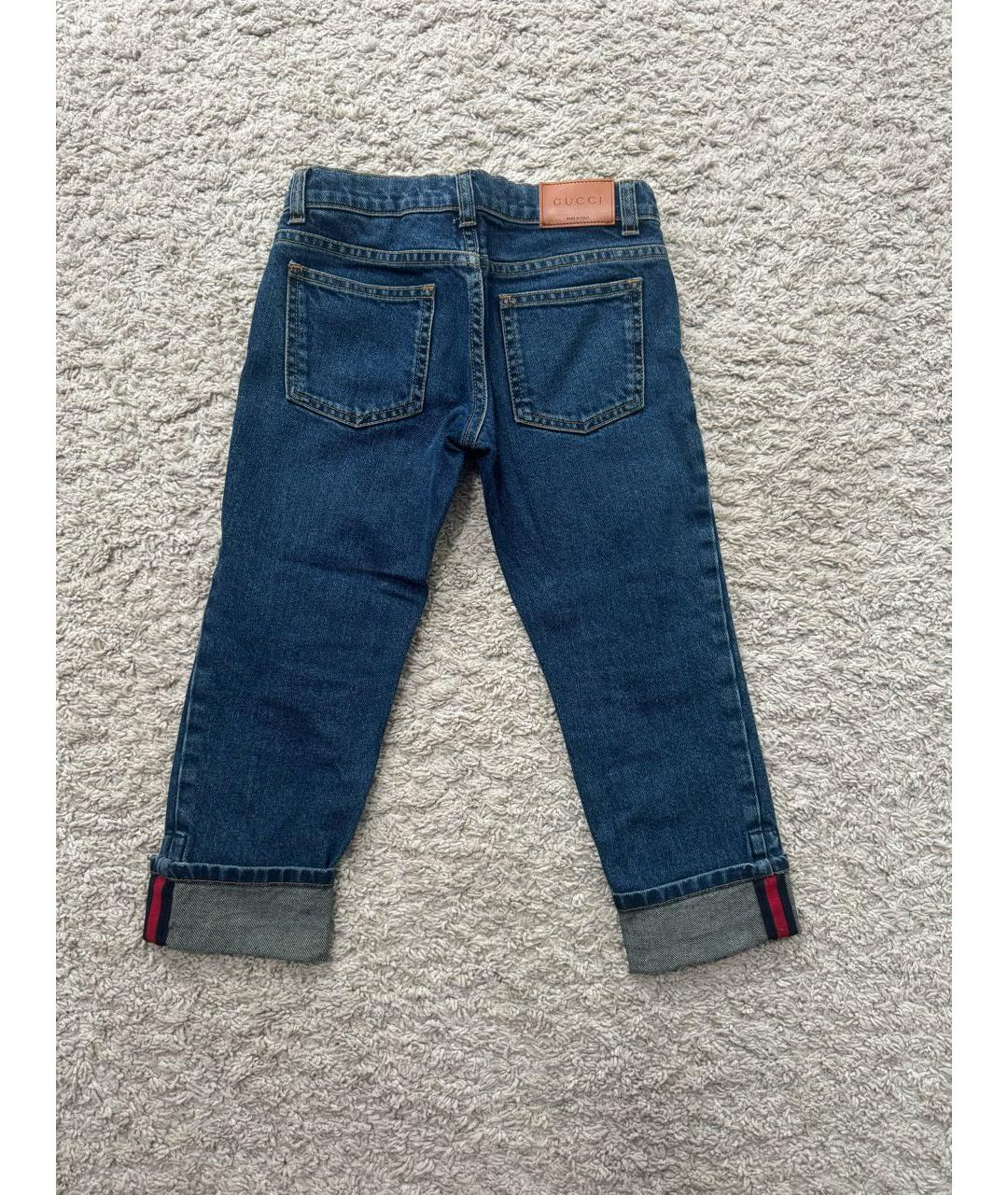 GUCCI Темно-синие деним детские джинсы, фото 2