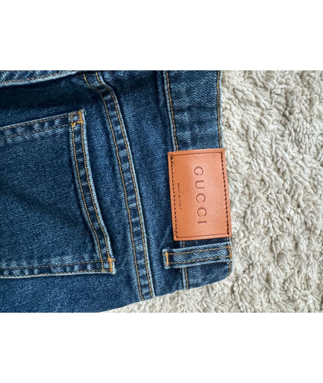 GUCCI Темно-синие деним детские джинсы, фото 5