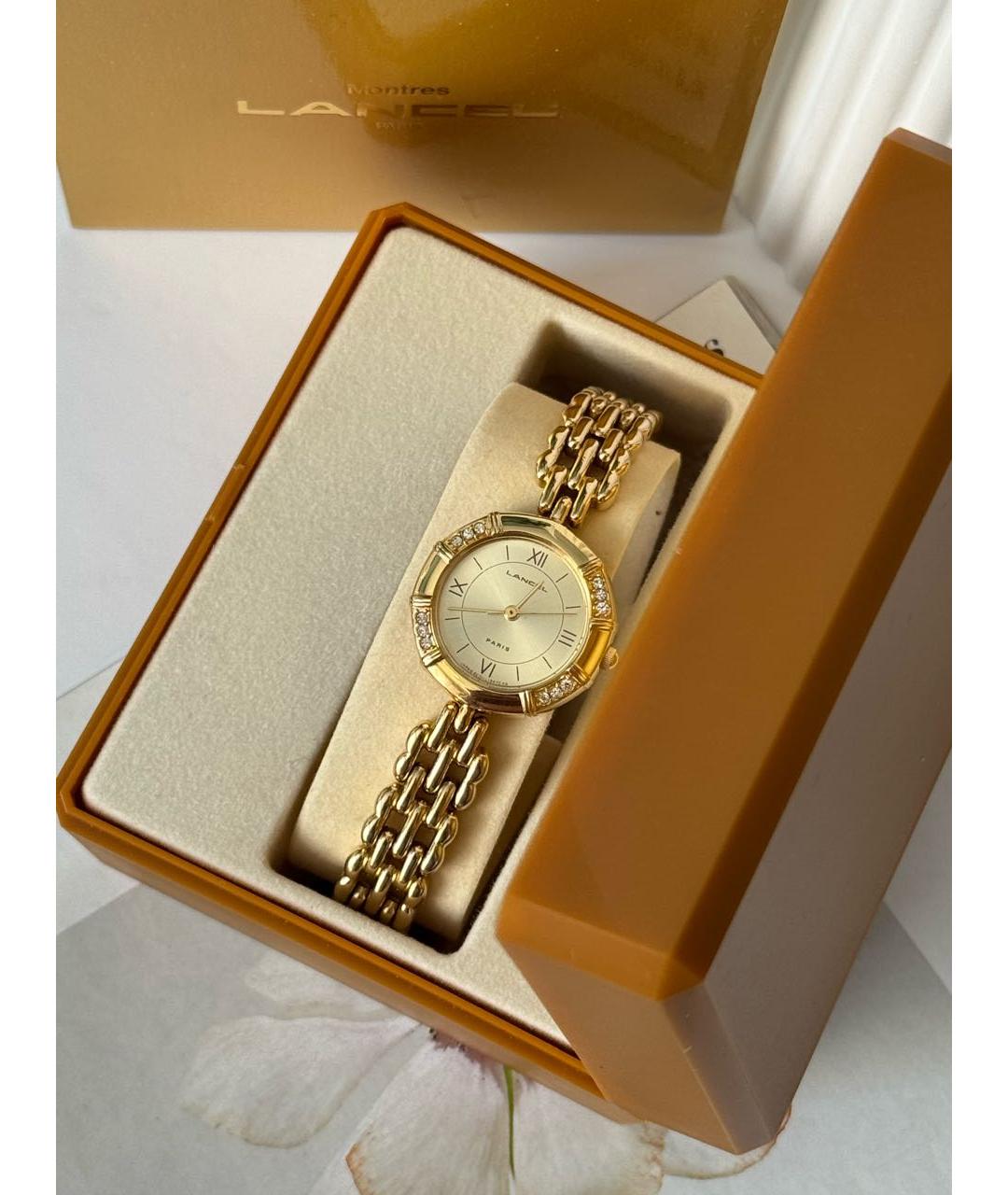 LANCEL Золотые стальные часы, фото 2