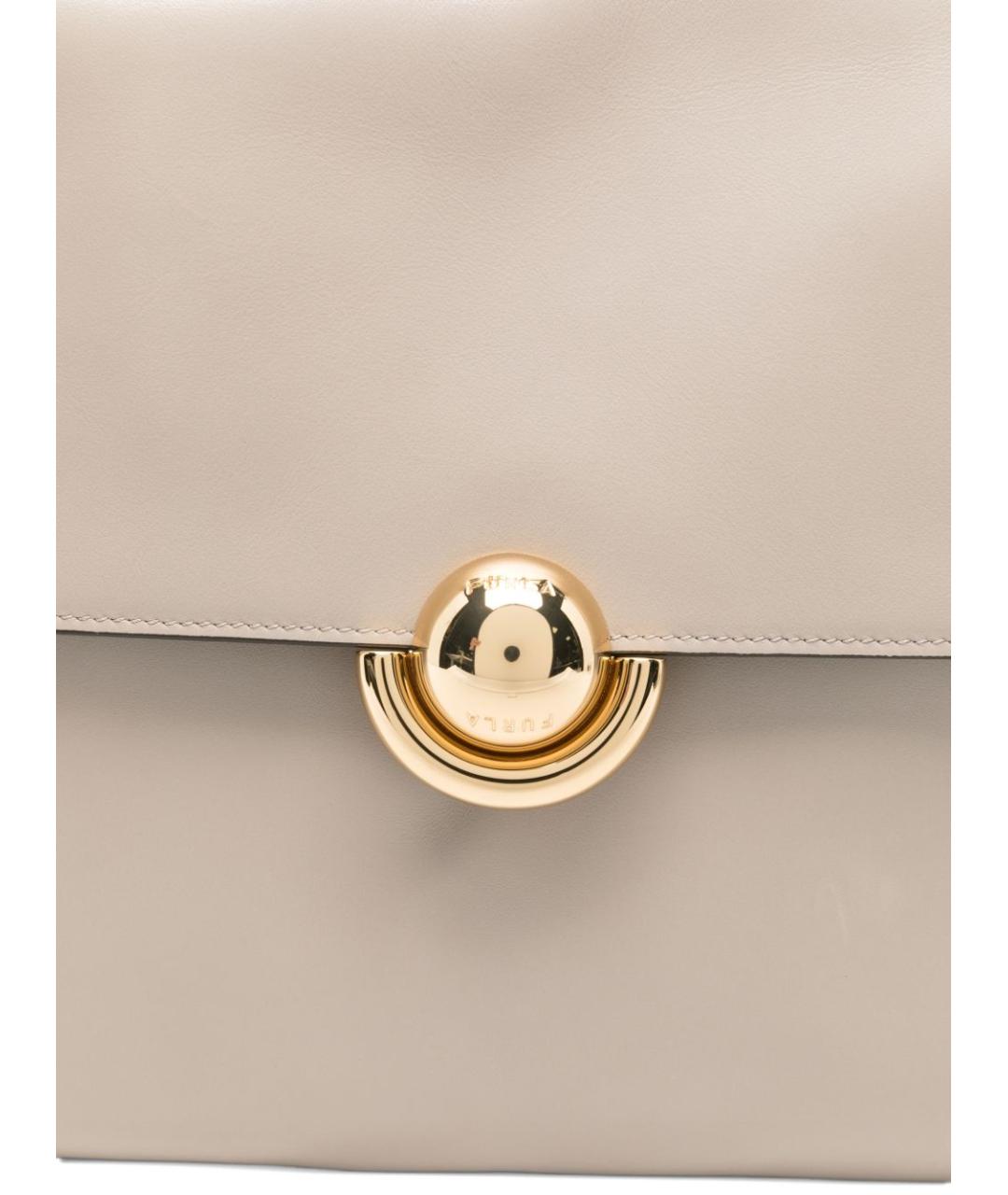 FURLA Бежевая кожаная сумка через плечо, фото 2