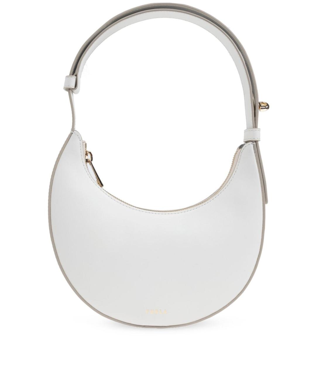 FURLA Белая кожаная сумка через плечо, фото 1