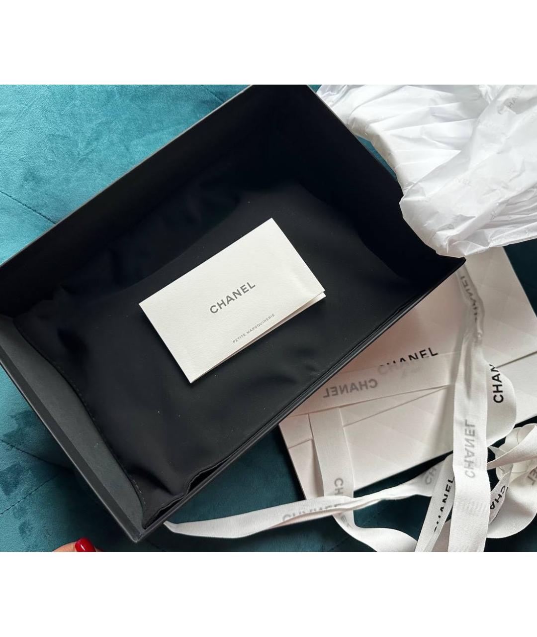 CHANEL Черная кожаная сумка через плечо, фото 6