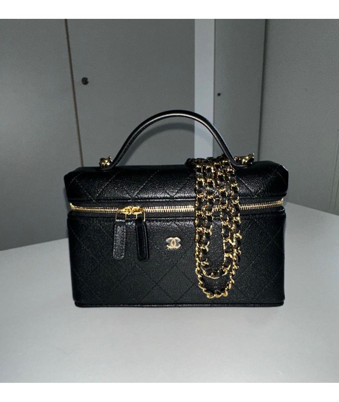 CHANEL Черная кожаная сумка через плечо, фото 2