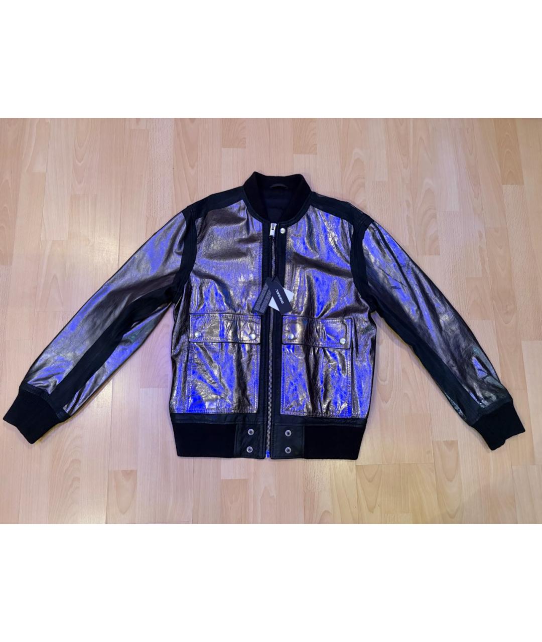 DIESEL Серебряная кожаная куртка, фото 9