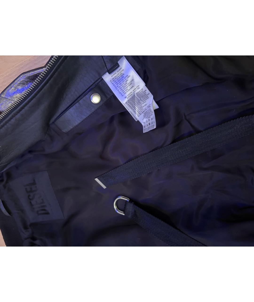 DIESEL Серебряная кожаная куртка, фото 3