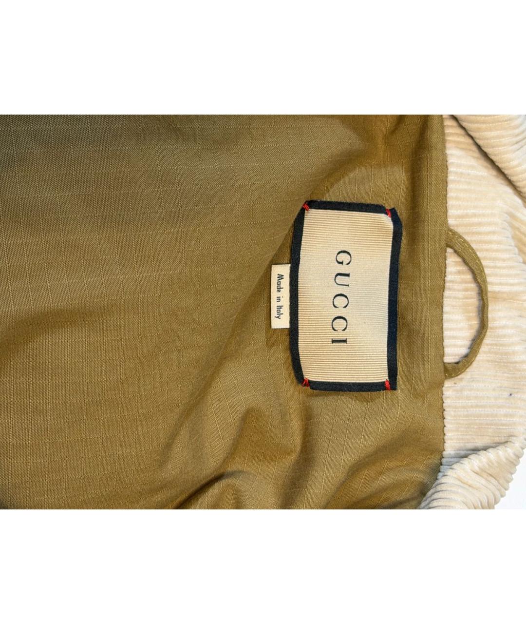 GUCCI Хаки хлопковый пуховик, фото 3