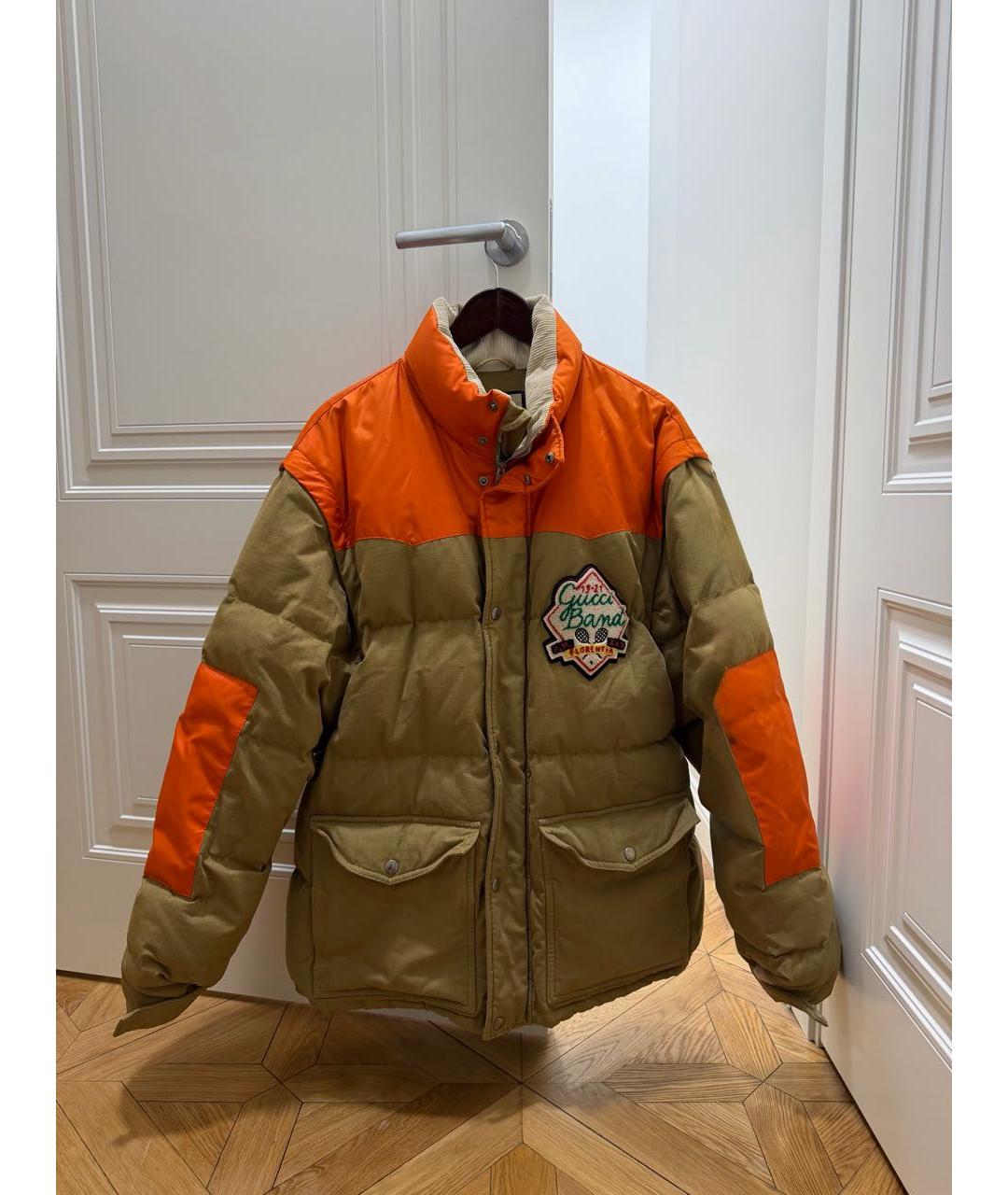 GUCCI Хаки хлопковый пуховик, фото 5