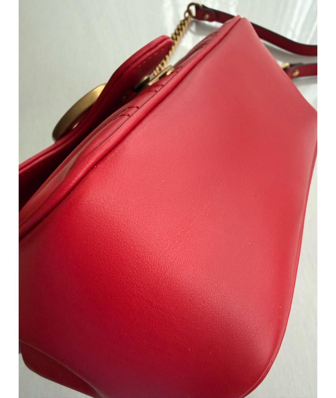 GUCCI Красная кожаная сумка через плечо, фото 5