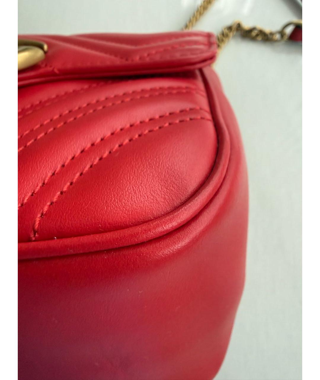 GUCCI Красная кожаная сумка через плечо, фото 8