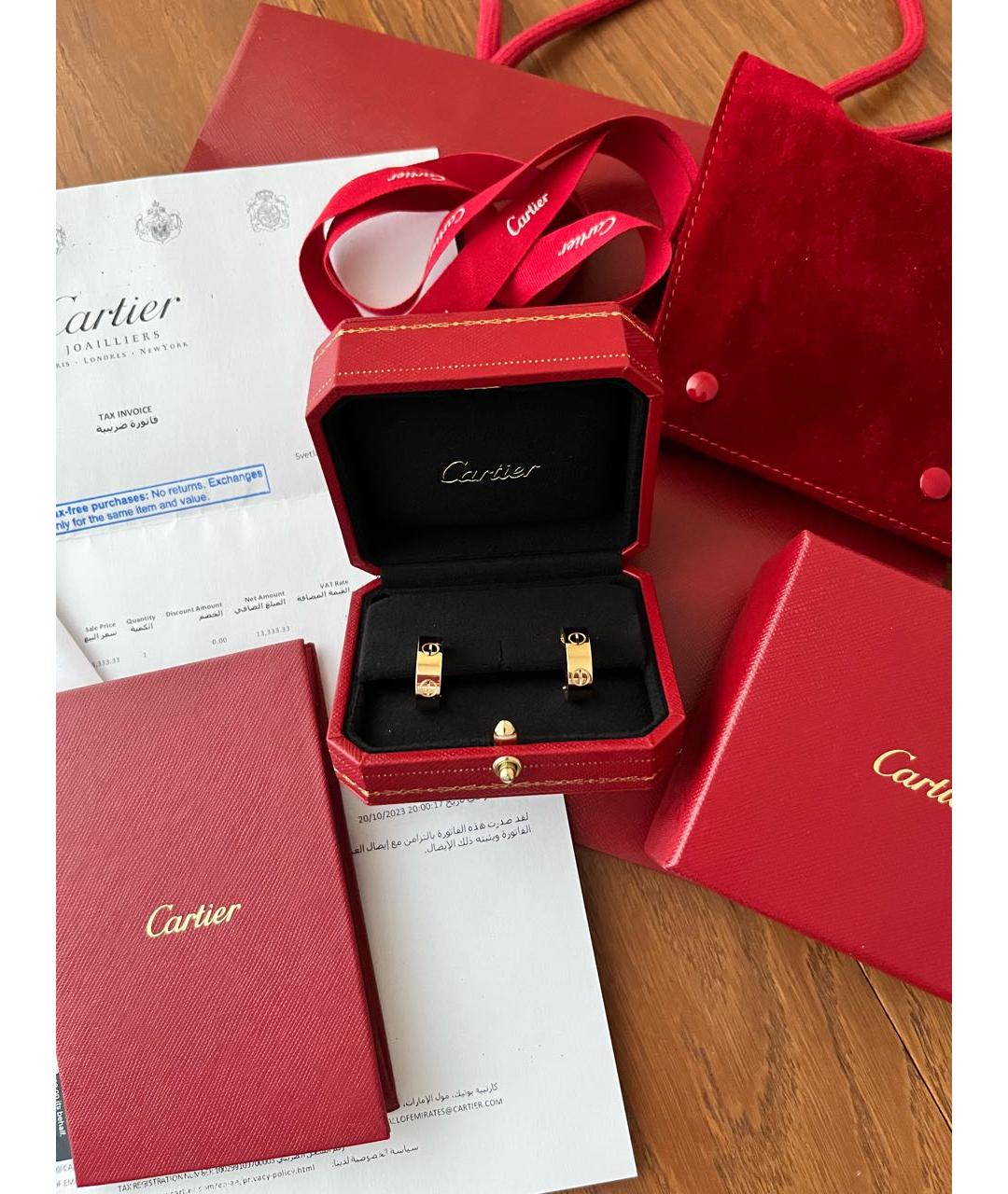 CARTIER Золотые серьги из желтого золота, фото 8