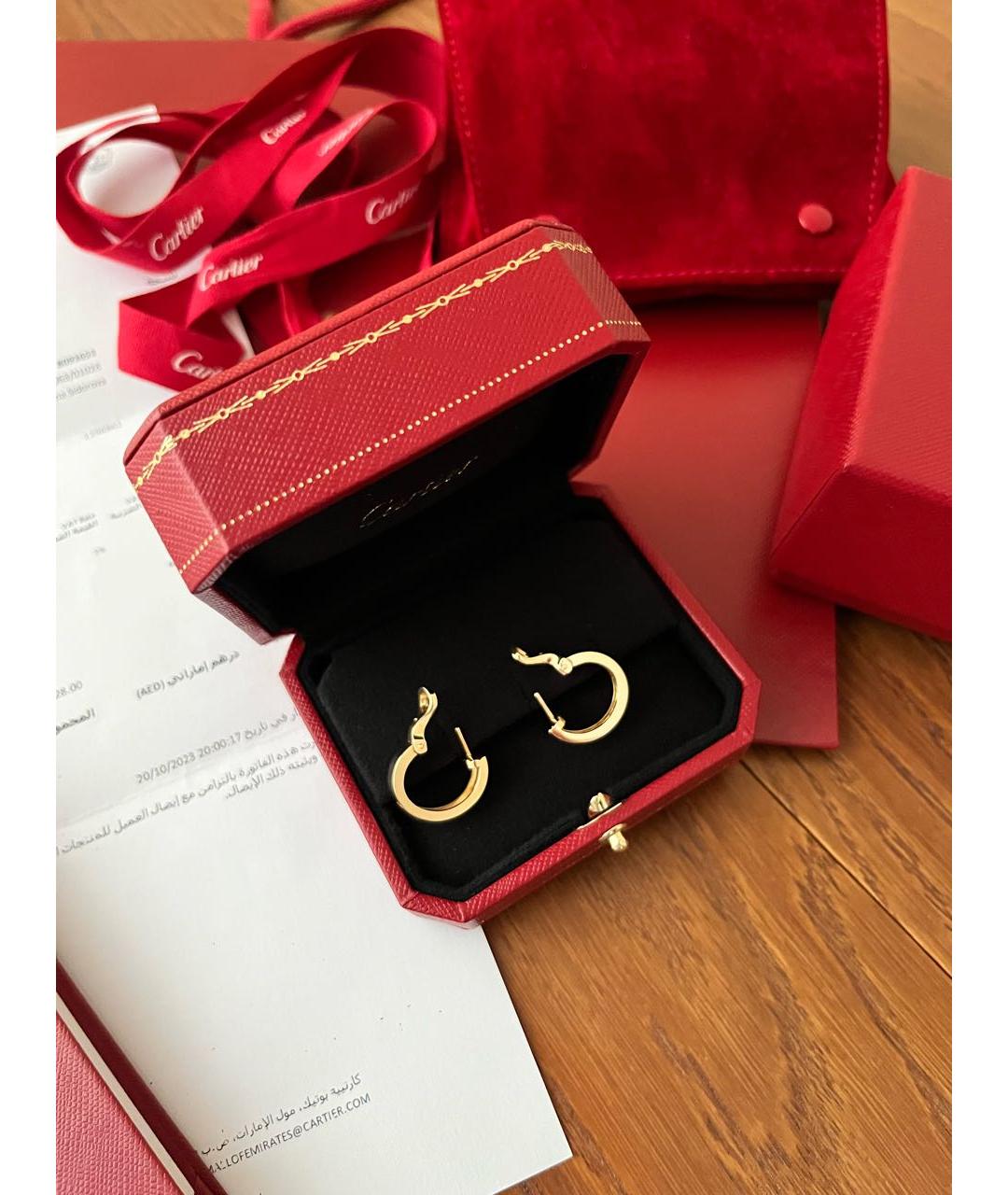 CARTIER Золотые серьги из желтого золота, фото 6