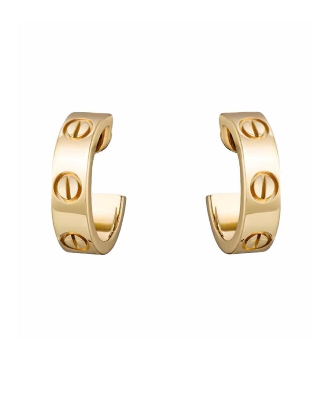 CARTIER Золотые серьги из желтого золота, фото 1