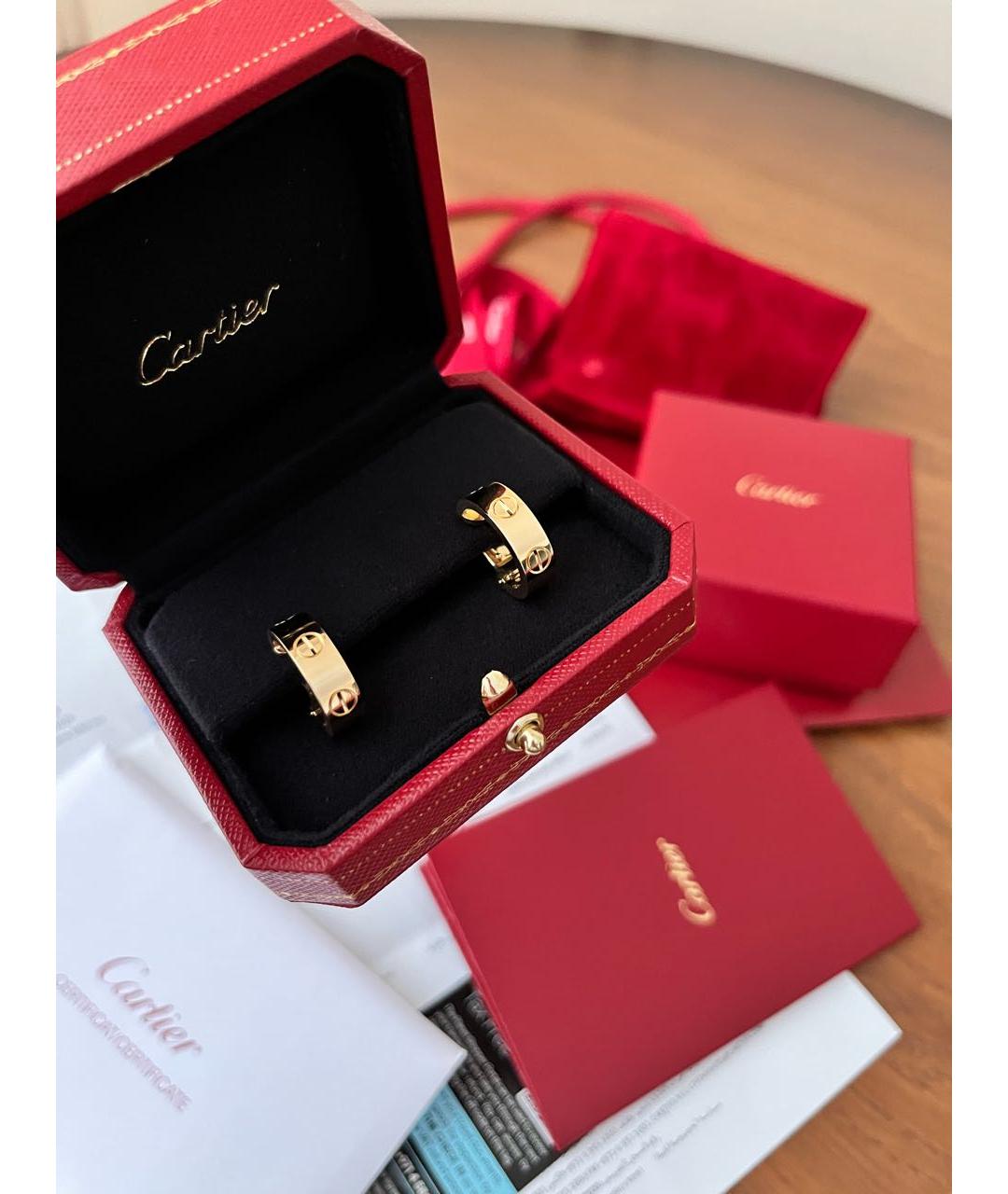 CARTIER Золотые серьги из желтого золота, фото 3