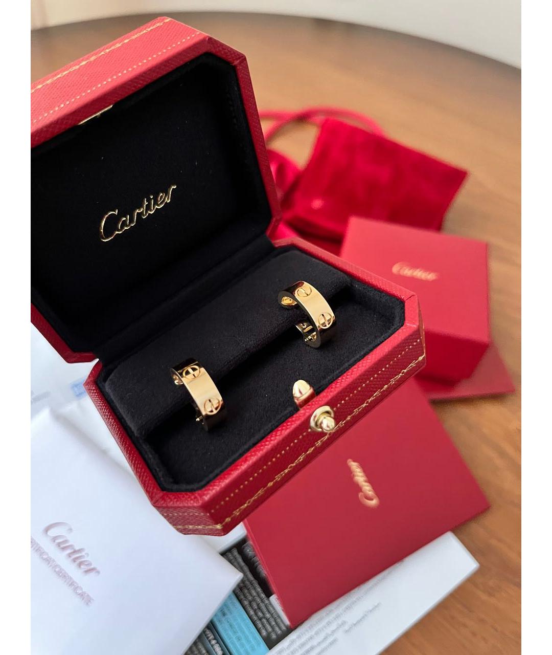 CARTIER Золотые серьги из желтого золота, фото 2