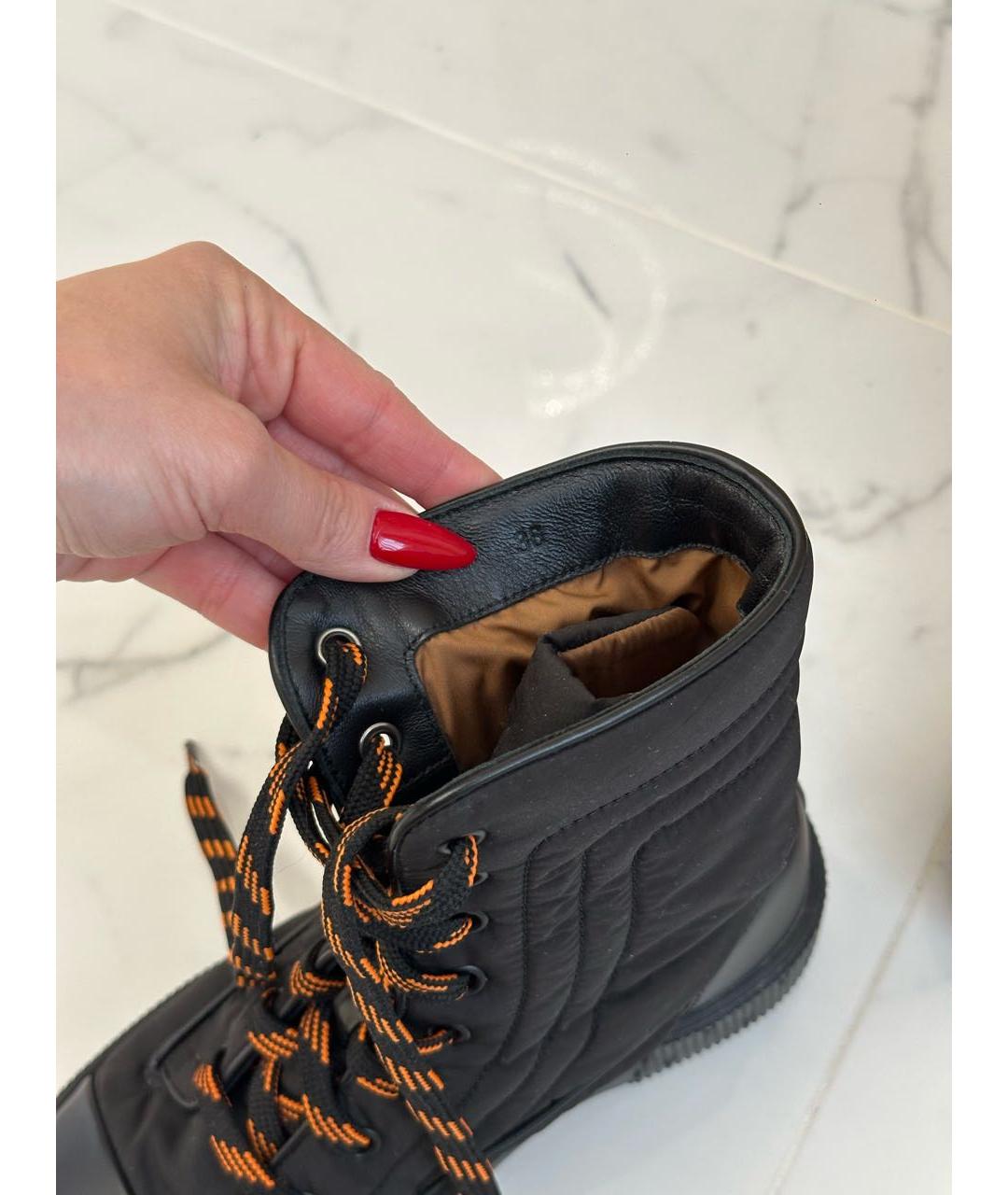 HERMES Черные текстильные ботинки, фото 7