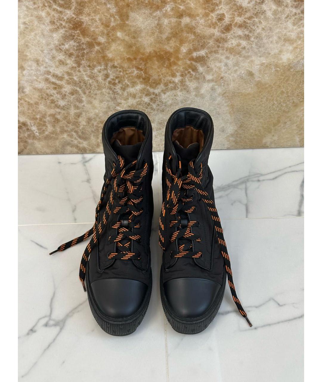 HERMES Черные текстильные ботинки, фото 5