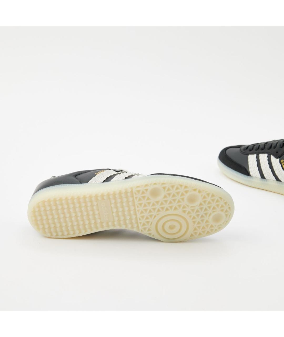 ADIDAS Черные кожаные кроссовки, фото 5