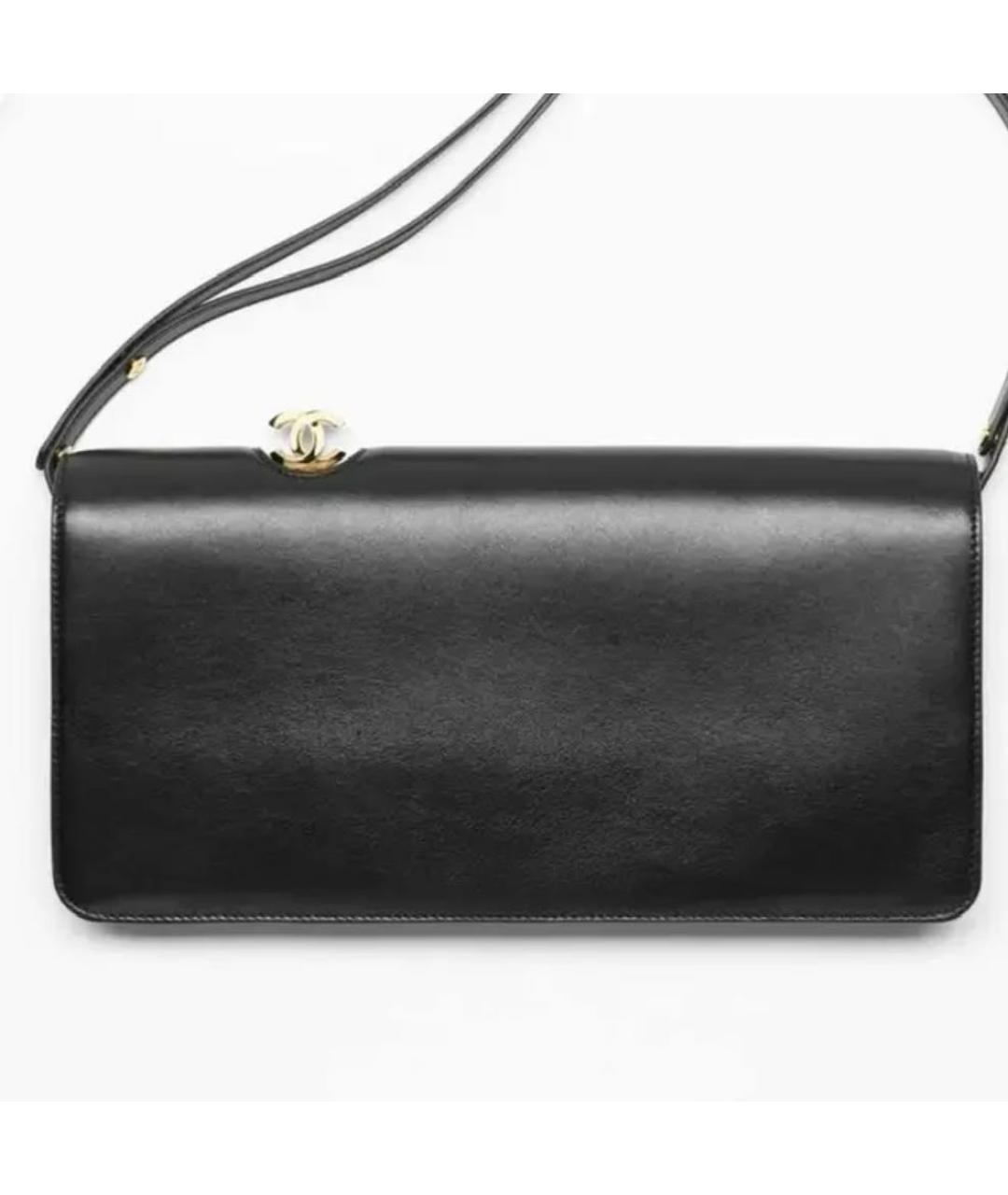 CHANEL Черная кожаная сумка с короткими ручками, фото 2