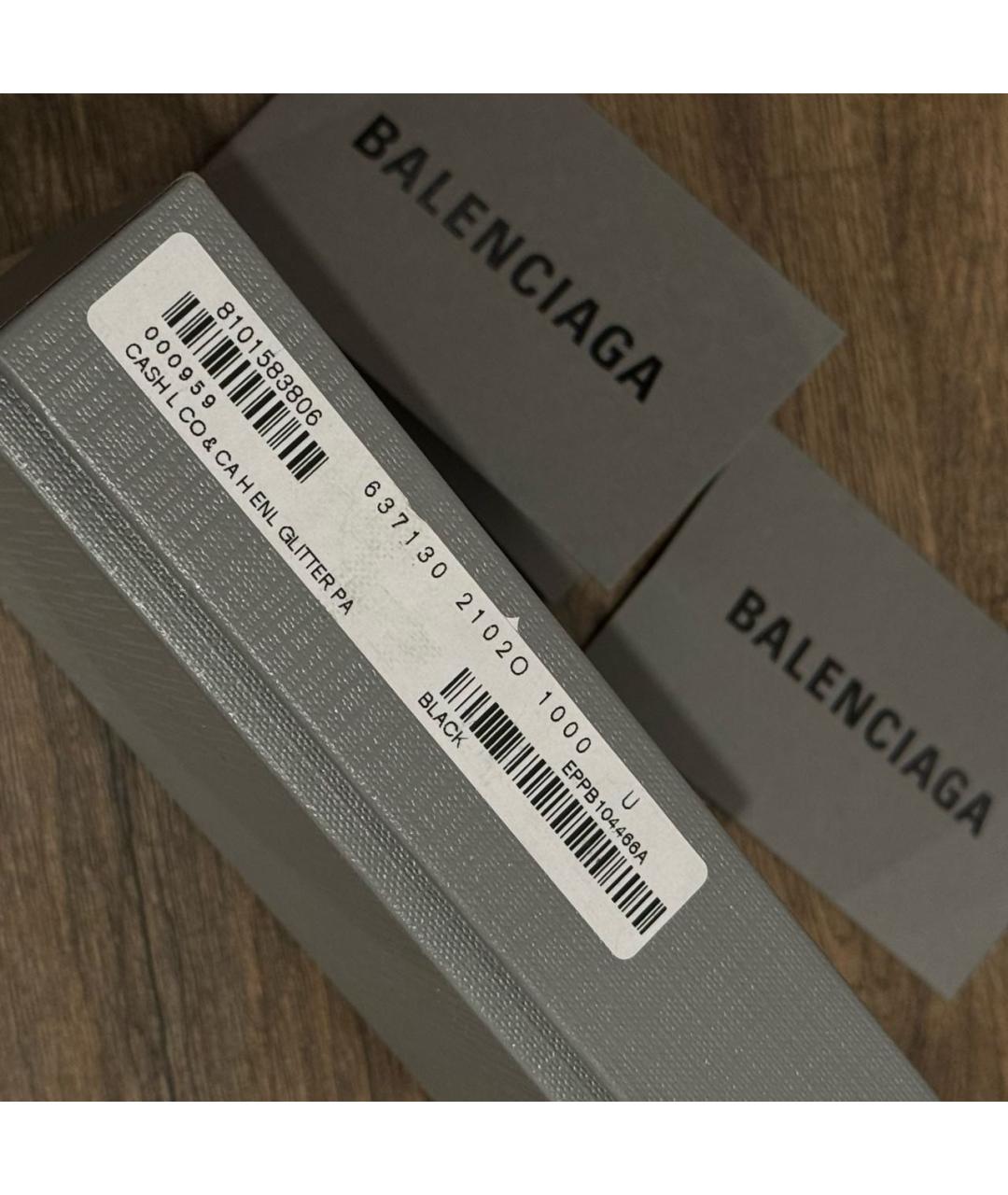 BALENCIAGA Черный кожаный кардхолдер, фото 5