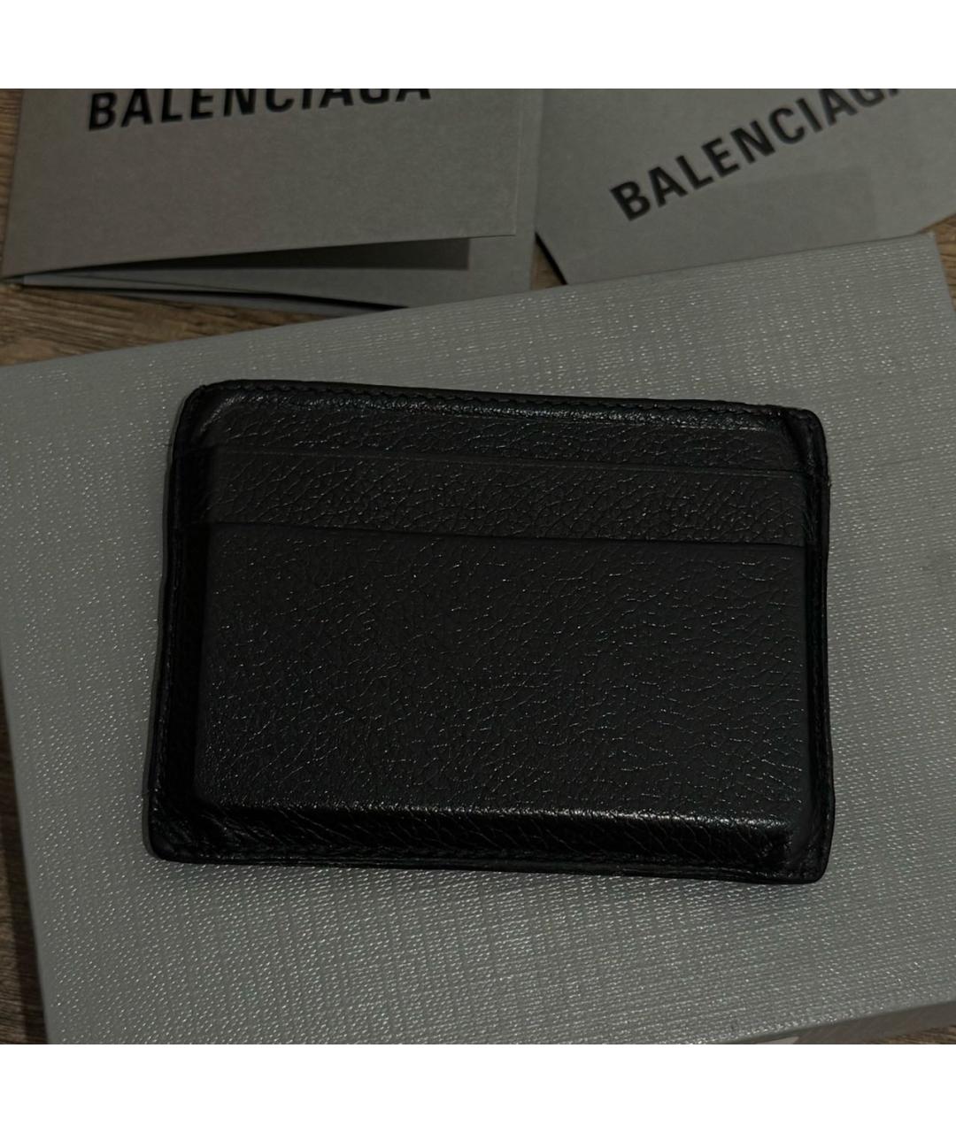 BALENCIAGA Черный кожаный кардхолдер, фото 2