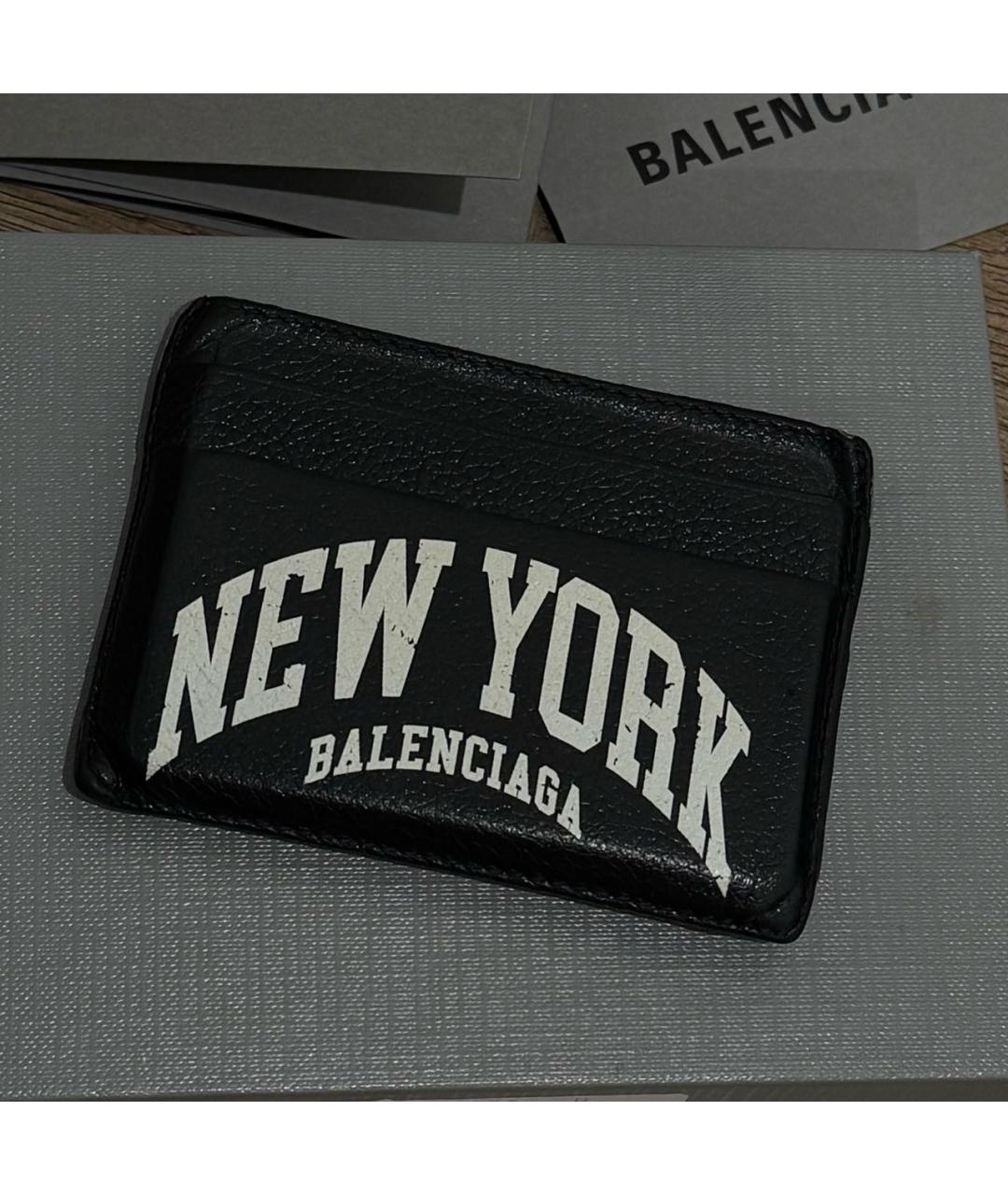 BALENCIAGA Черный кожаный кардхолдер, фото 6