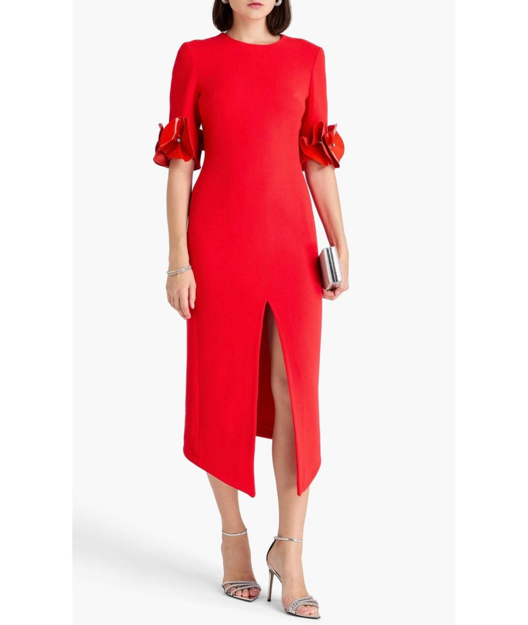 DAVID KOMA Красное шерстяное коктейльное платье, фото 2