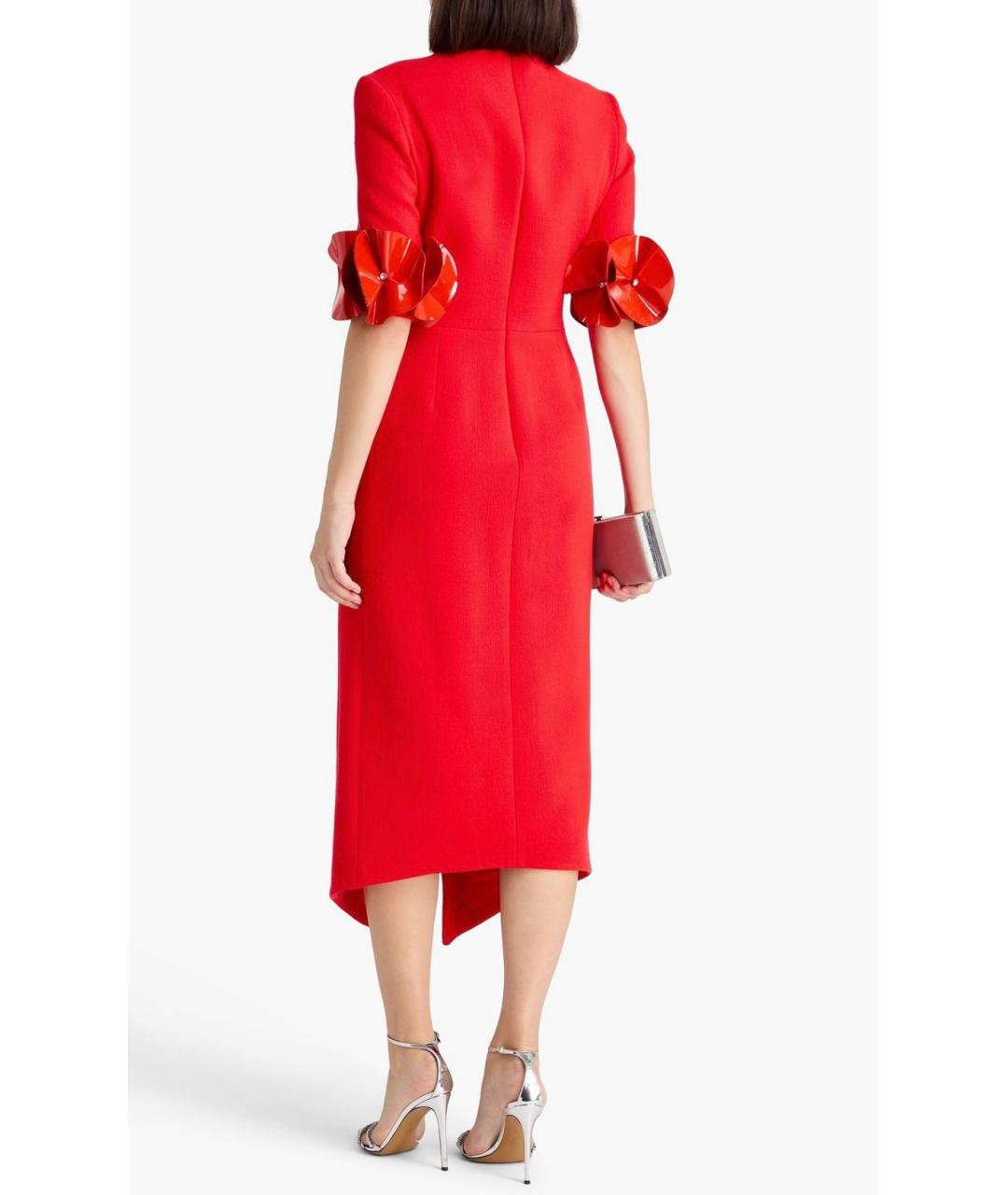 DAVID KOMA Красное шерстяное коктейльное платье, фото 3