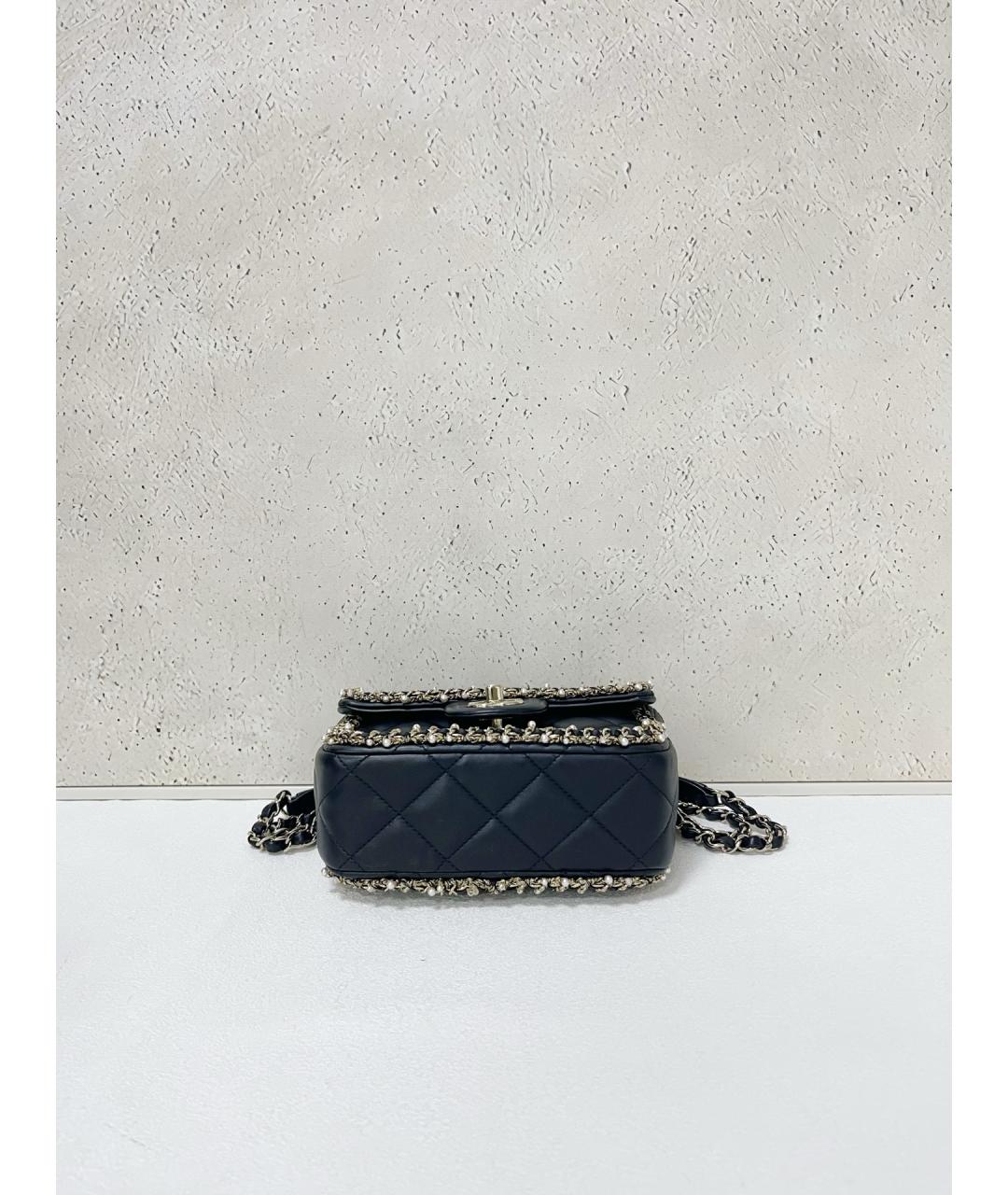 CHANEL Черная кожаная сумка через плечо, фото 5