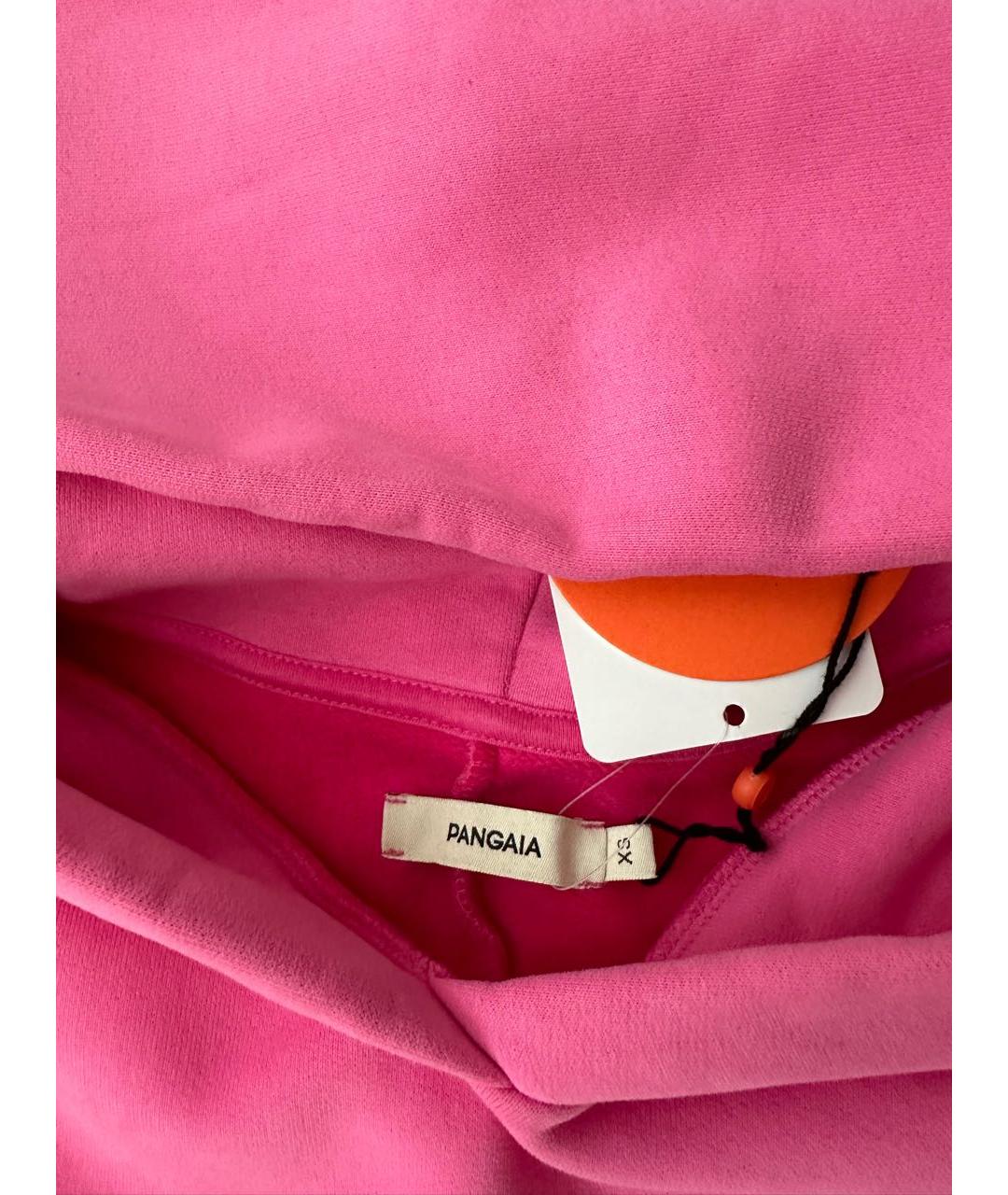 THE PANGAIA Розовое хлопковое повседневное платье, фото 3