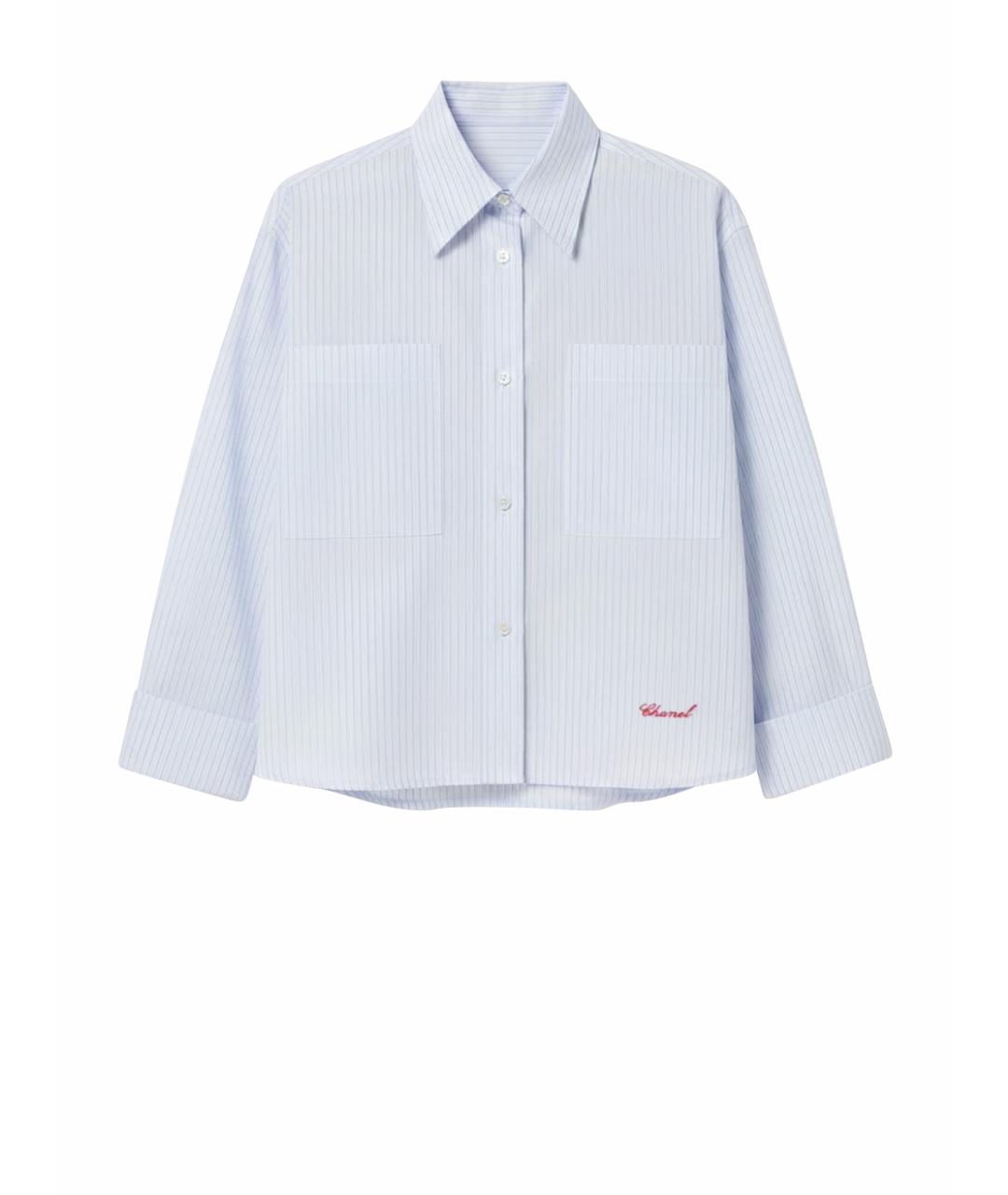 CHANEL Голубая хлопковая рубашка, фото 1