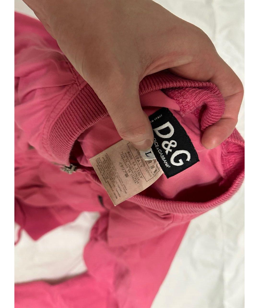 DOLCE&GABBANA Коралловая синтетическая куртка, фото 3