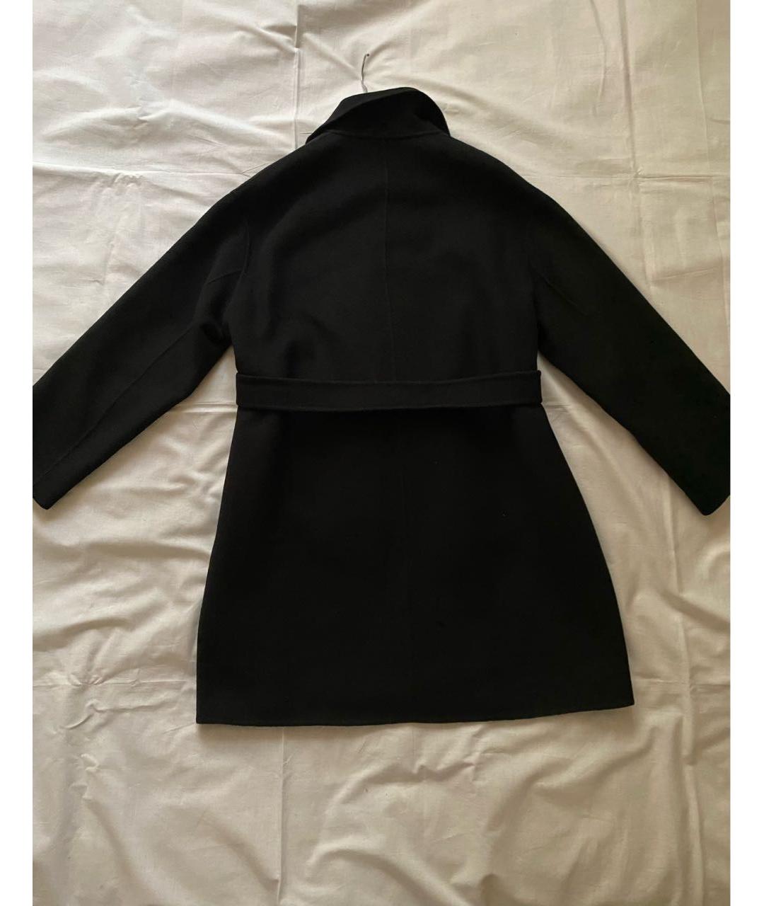 MAX MARA STUDIO Черное шерстяное пальто, фото 2