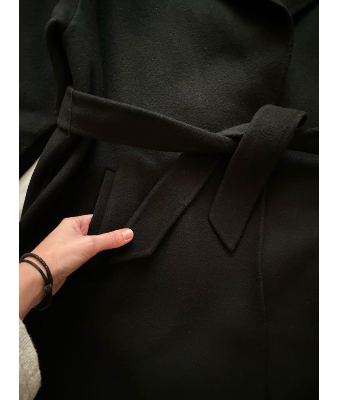 MAX MARA STUDIO Черное шерстяное пальто, фото 6
