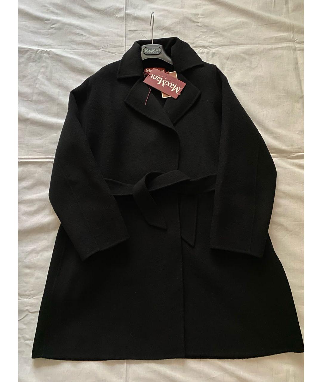MAX MARA STUDIO Черное шерстяное пальто, фото 9