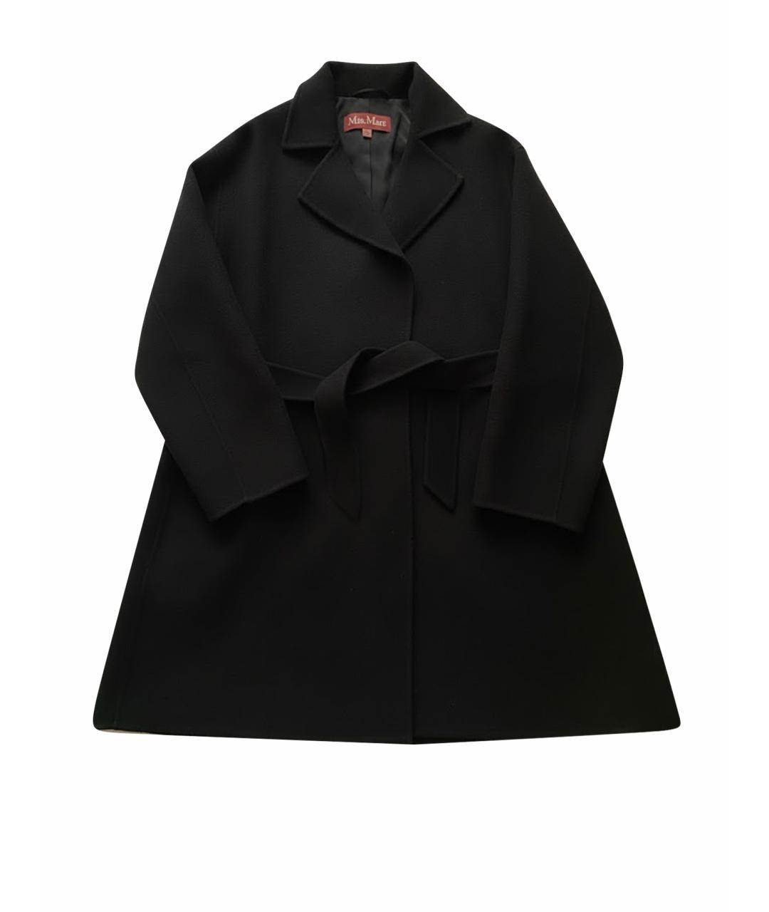 MAX MARA STUDIO Черное шерстяное пальто, фото 1