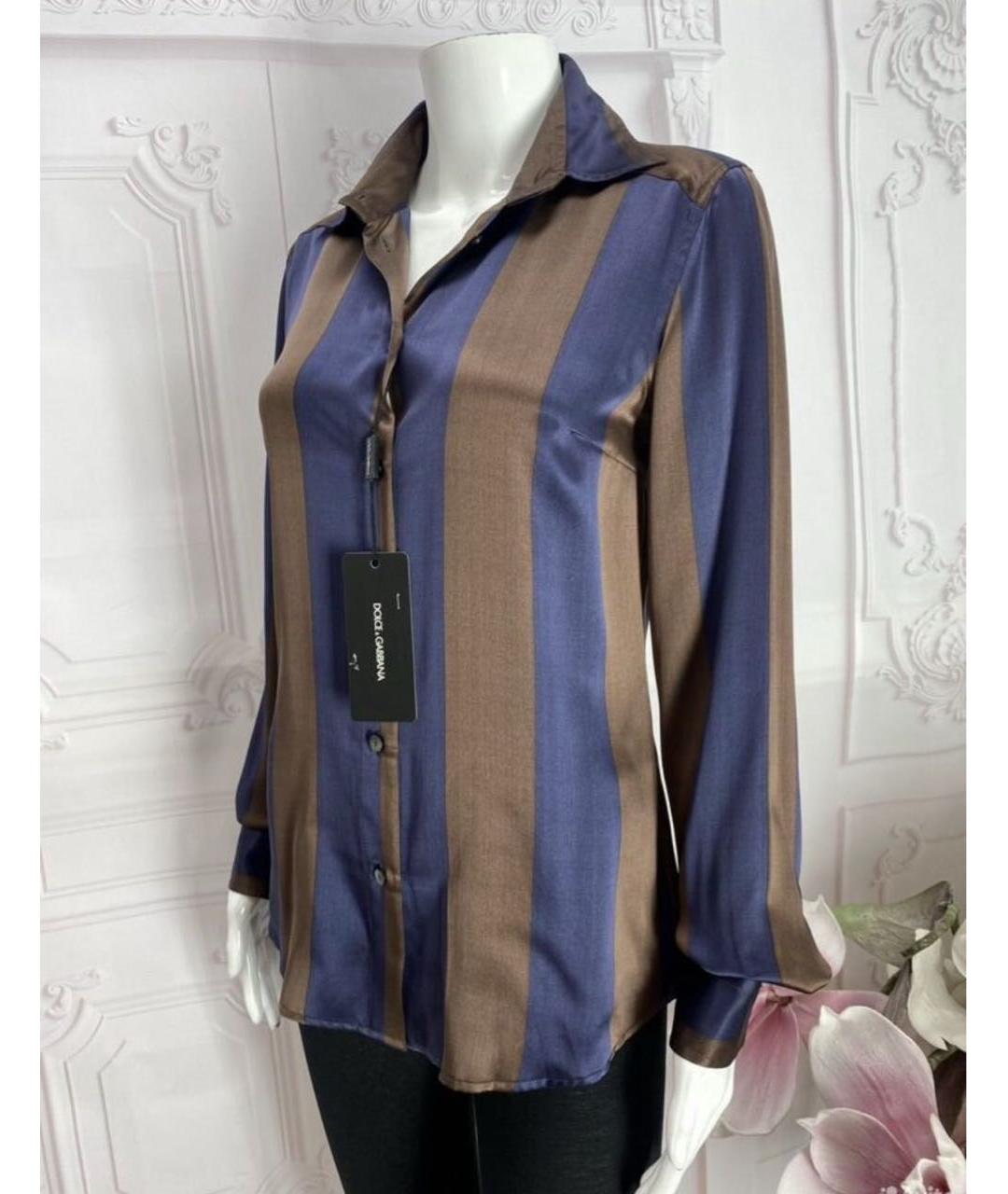 DOLCE&GABBANA Мульти шелковая рубашка, фото 7