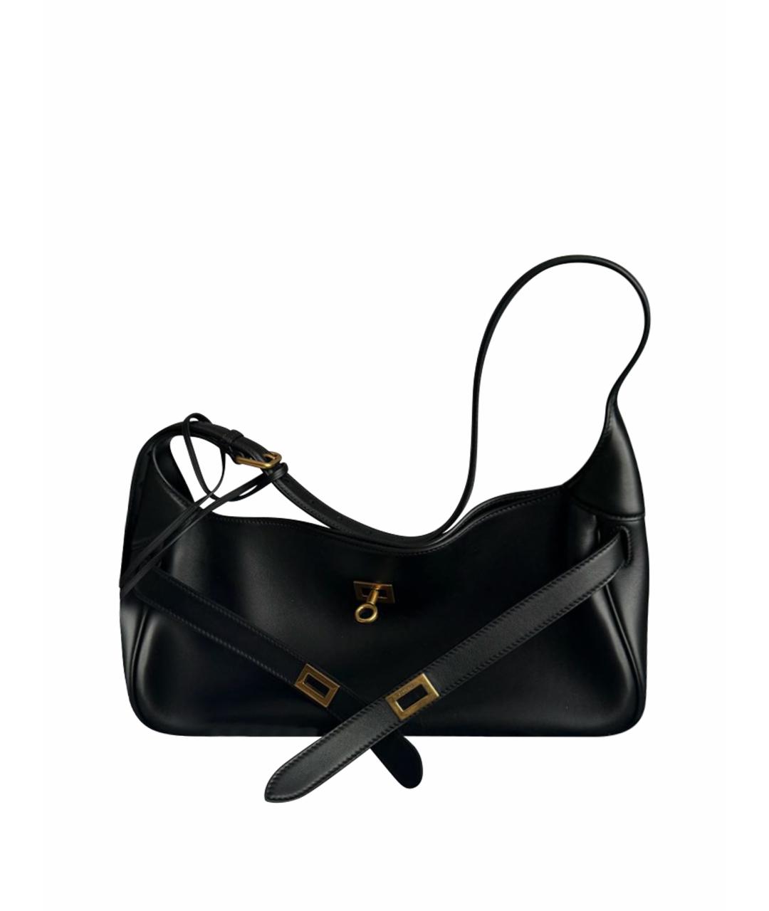 BALENCIAGA Черная кожаная сумка через плечо, фото 1