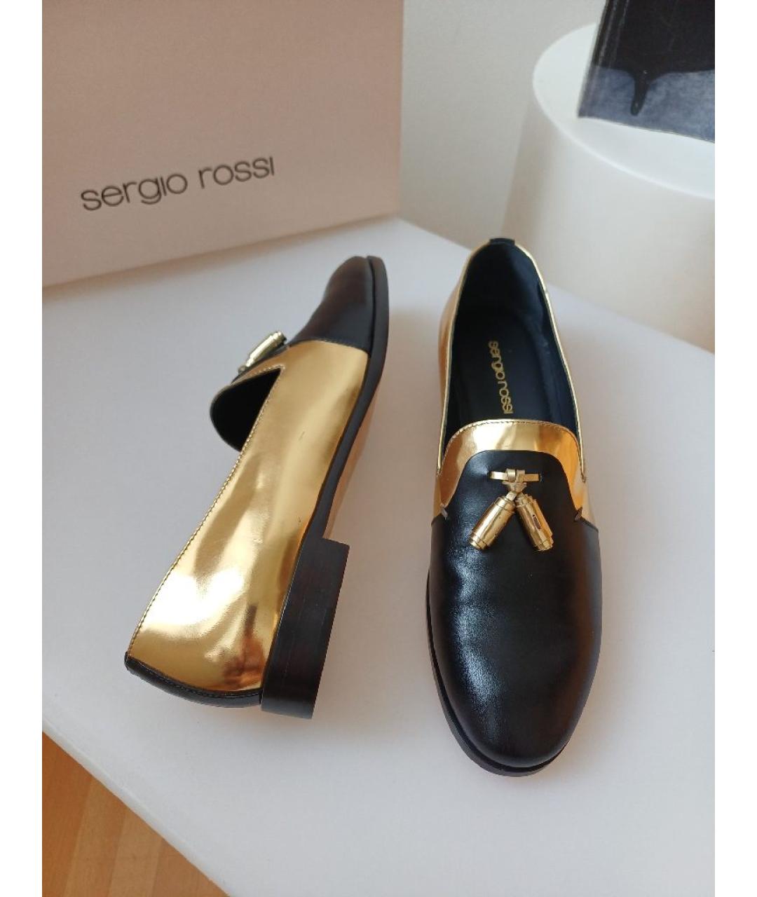 SERGIO ROSSI Мульти кожаные лоферы, фото 6