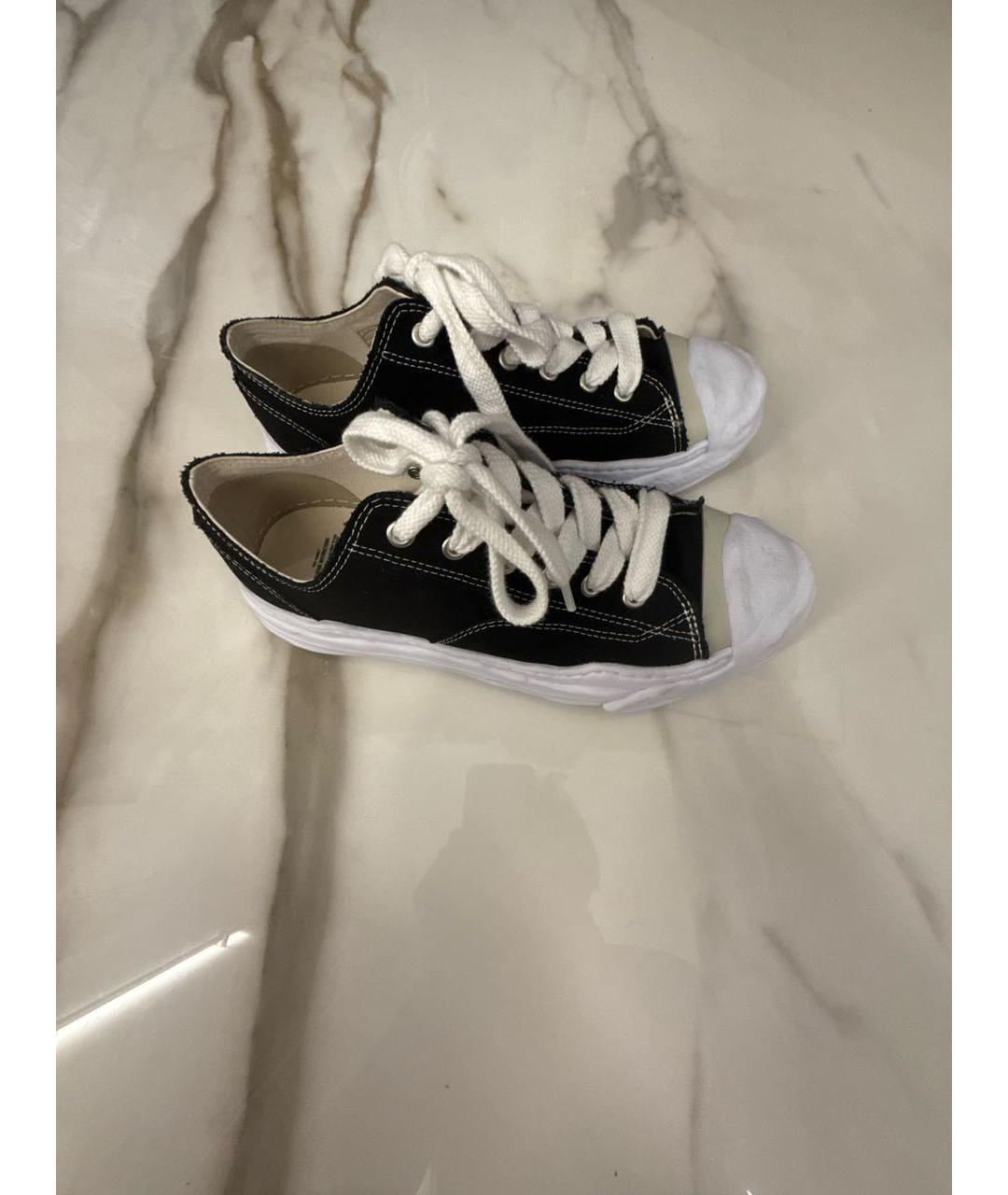 MAISON MIHARA YASUHIRO Черные низкие кроссовки / кеды, фото 5