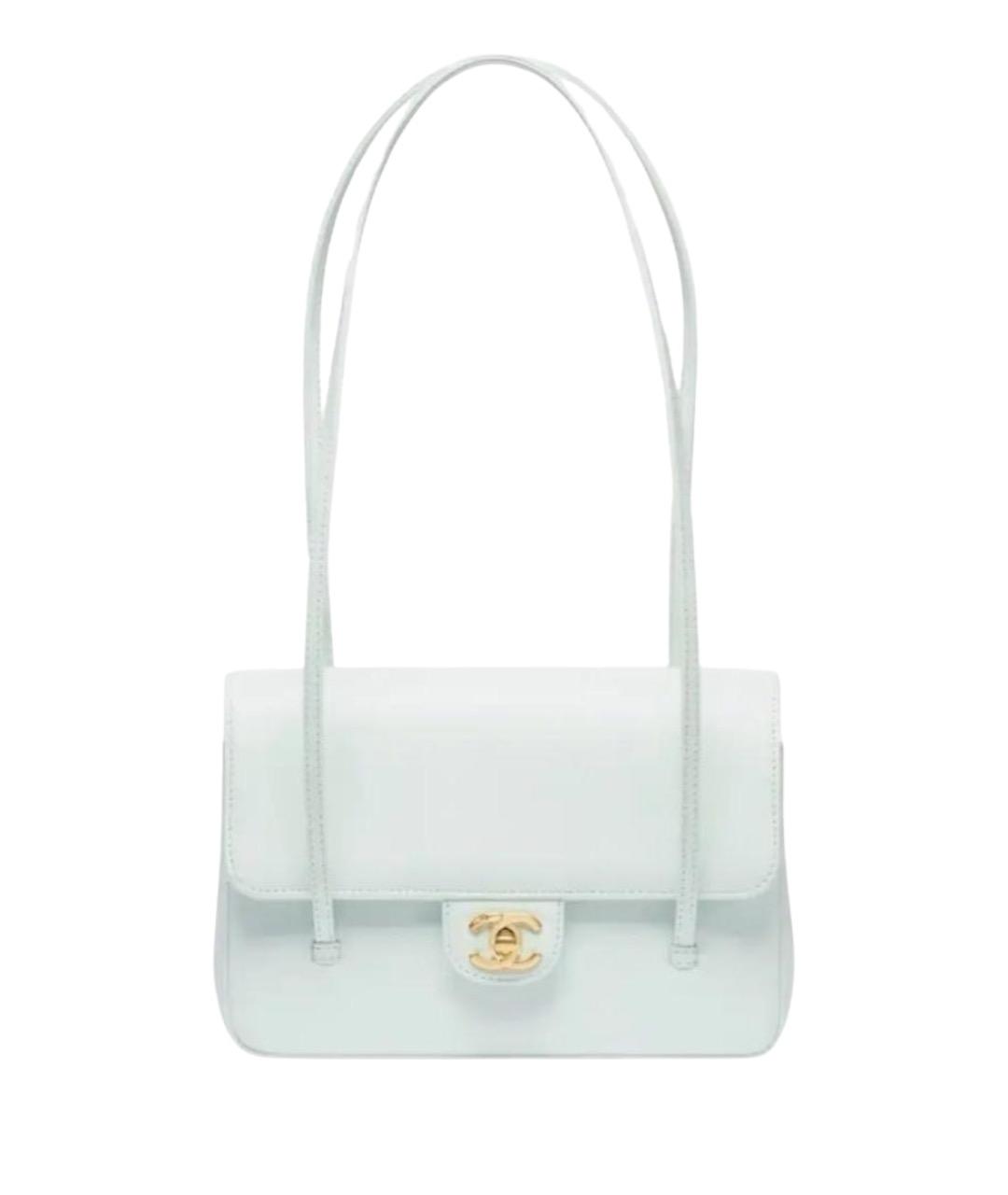 CHANEL Голубая кожаная сумка через плечо, фото 1