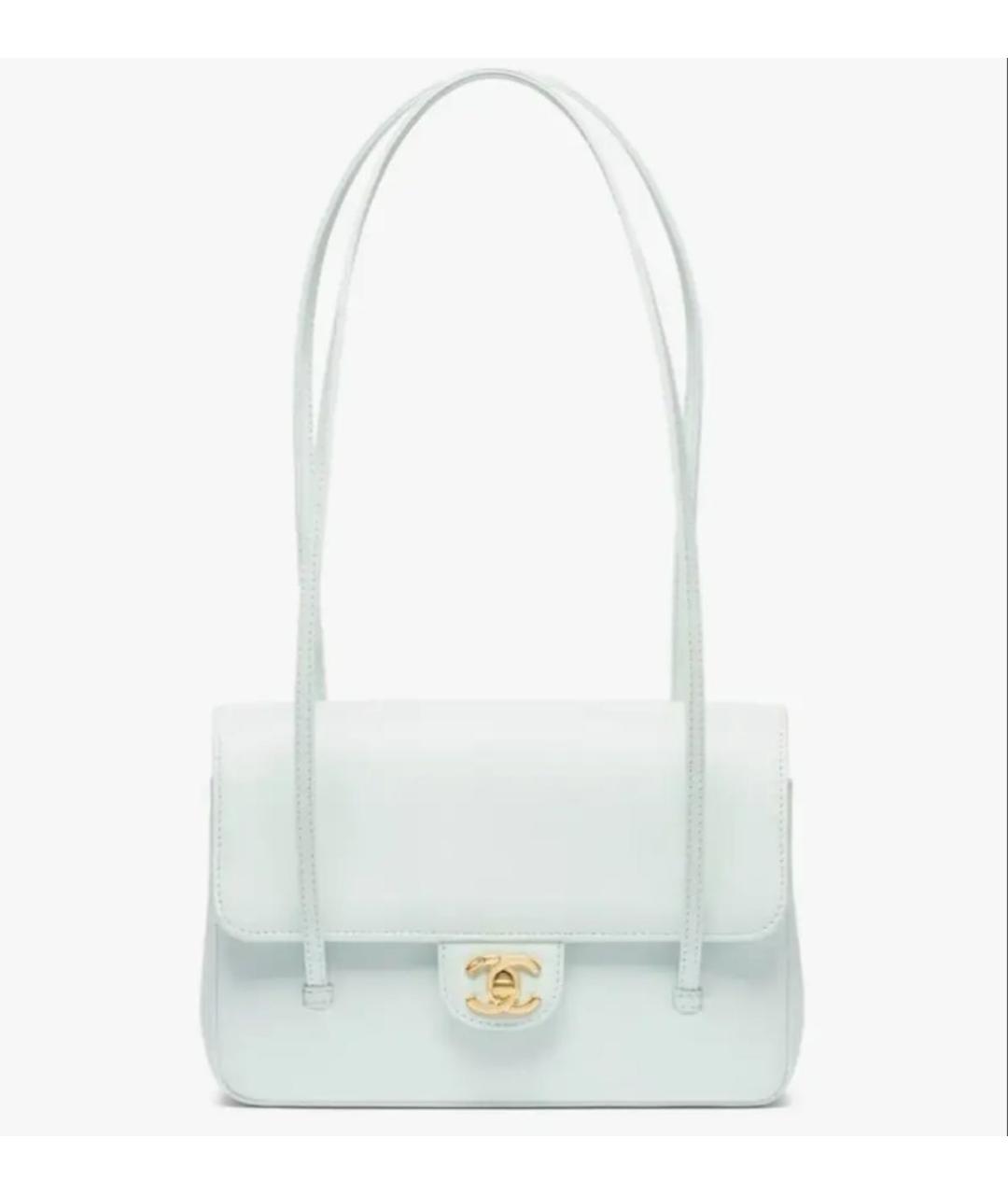 CHANEL Голубая кожаная сумка через плечо, фото 2