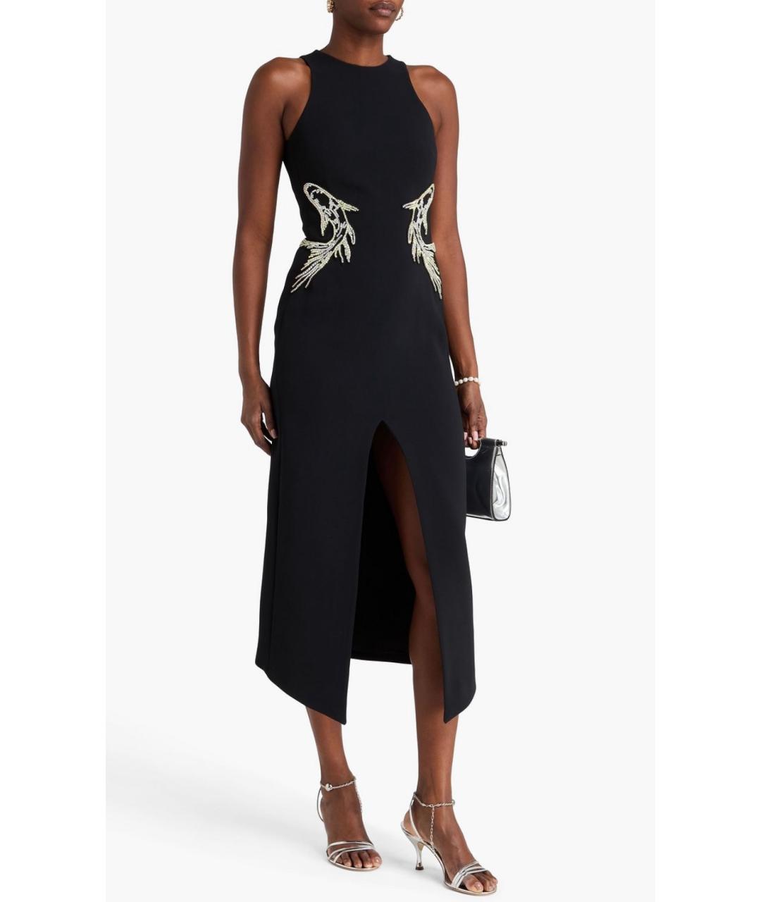 DAVID KOMA Черное вискозное коктейльное платье, фото 2