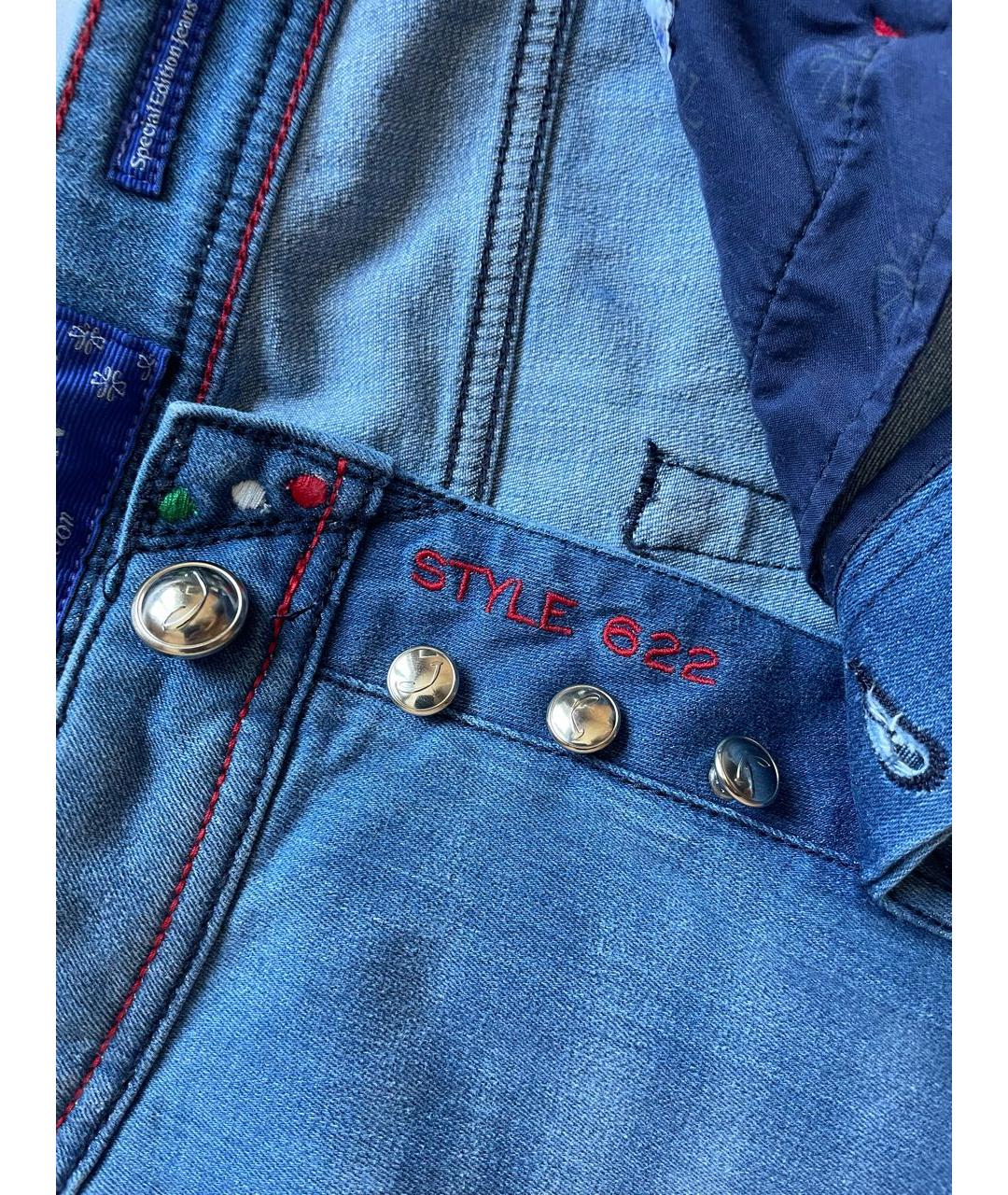 JACOB COHEN Синие хлопковые прямые джинсы, фото 3